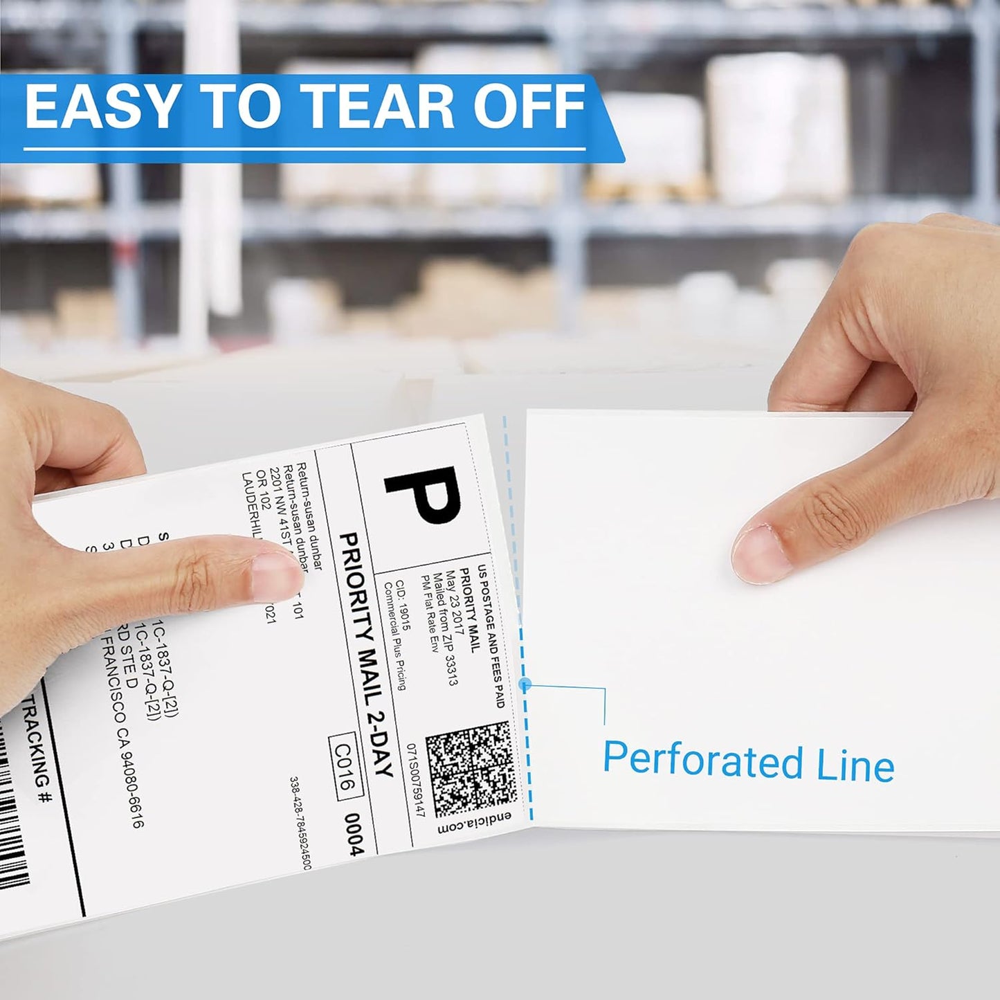 LotFancy 4x6 Thermal Labels, 440 Shipping Labels (2 Rolls) Compatible with DYMO LabelWriter 4XL 1744907, Perforated Postage Label for Rollo, Zebra Desktop Printers, Commercial Grade