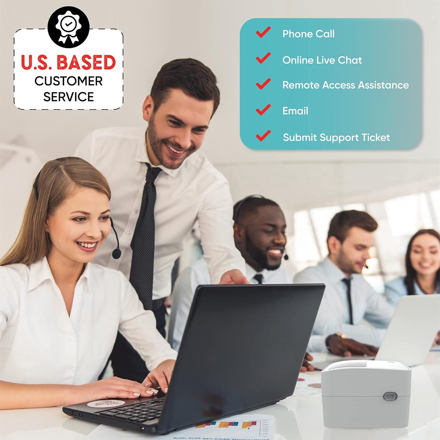 2054K-AP Auto Peel Shipping Label Printer, Separate Label from Backsheet Automatically, Print on Windows Mac Chromebook via USB, Print Wireless for BT on Windows ONLY, UPS USPS FedEx