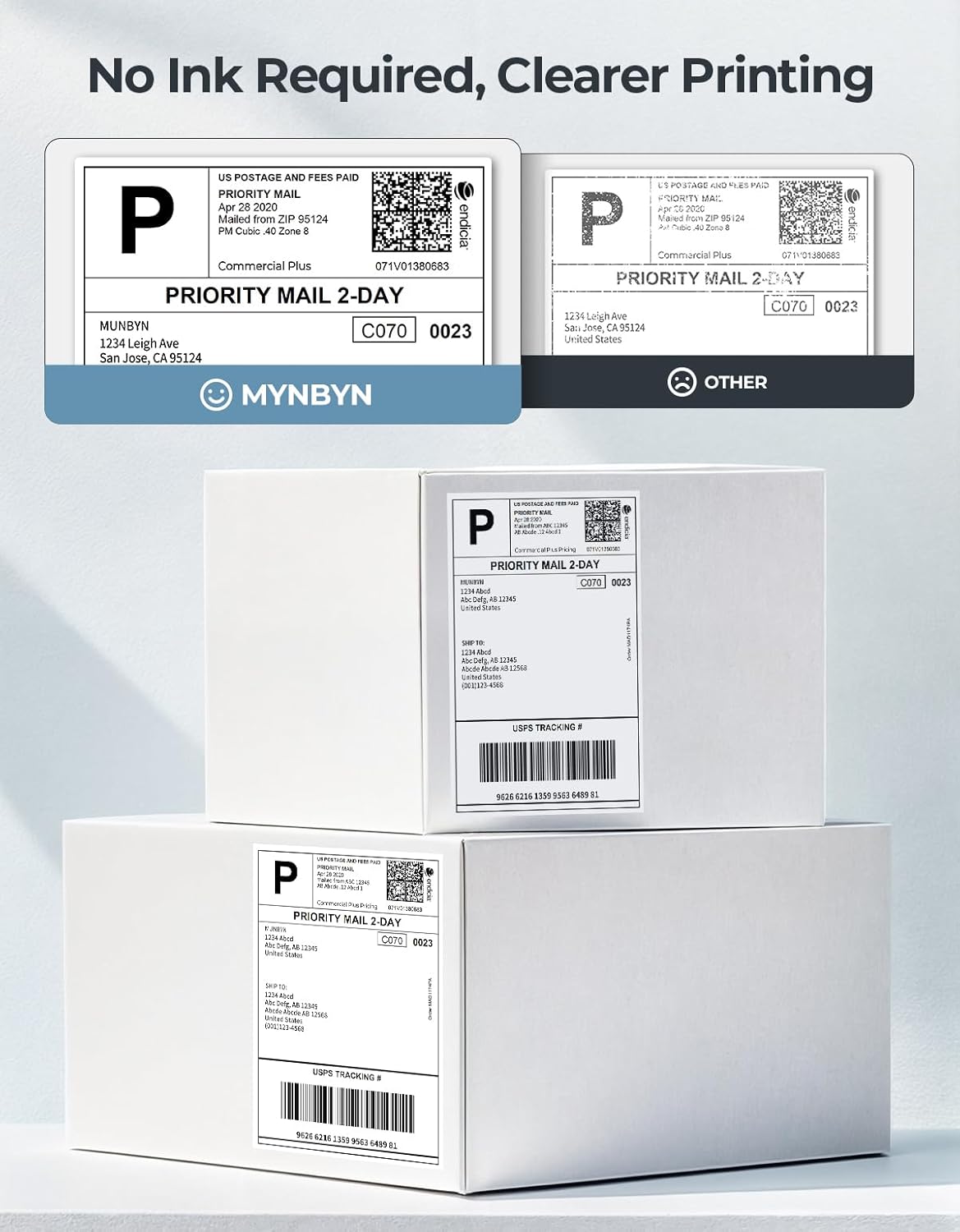 MUNBYN Bluetooth Thermal Label Printer, 4x6 Shipping Label Printer for Shipping Packages, Compatible with iOS, Android, PC, Mac, Chrome OS, Etsy, Ebay, Shopify, Amazon, USPS and More