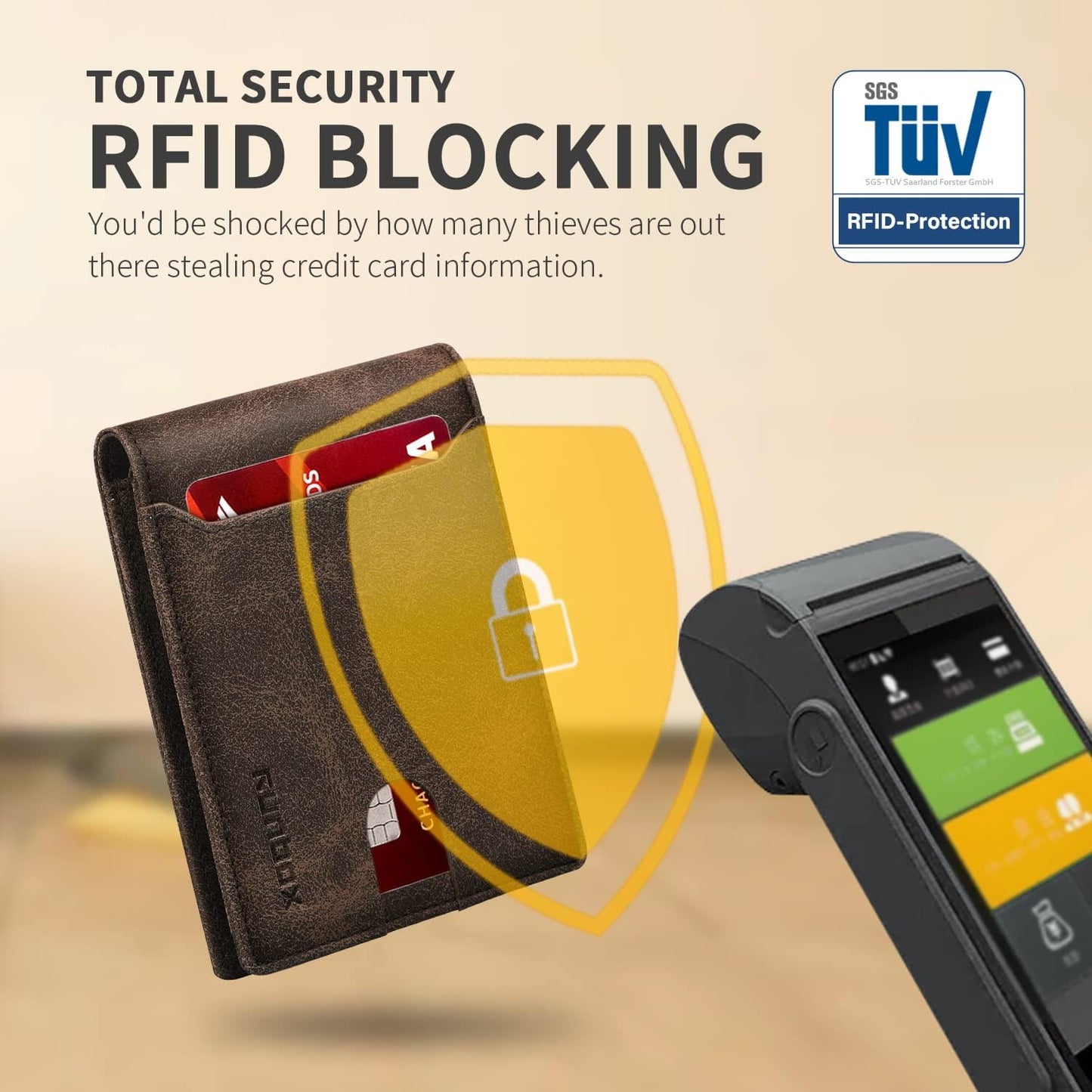 RUNBOX Novelty Wallet for Men Slim 11 Credit Card Holder Slots Leather RFID Blocking Small Thin Men's Wallet Bifold Minimalist Front Pocket Large Capacity Gift Box