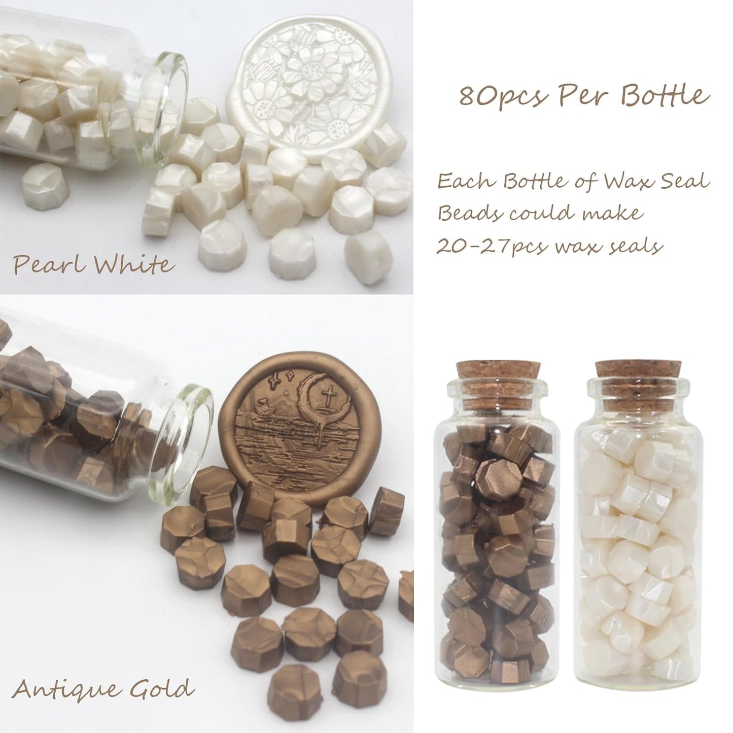 Letter Wax Seal Stamp Kit, Andotopee Wax Seal Kit Initial Alphabet S Sealing Wax Stamp Head 3pcs, Vintage Wax Stamp Seal Kit with Wax Seal Beads, Wax Seal Warmer Tools, Wax Seal Pen, Gift Box Set