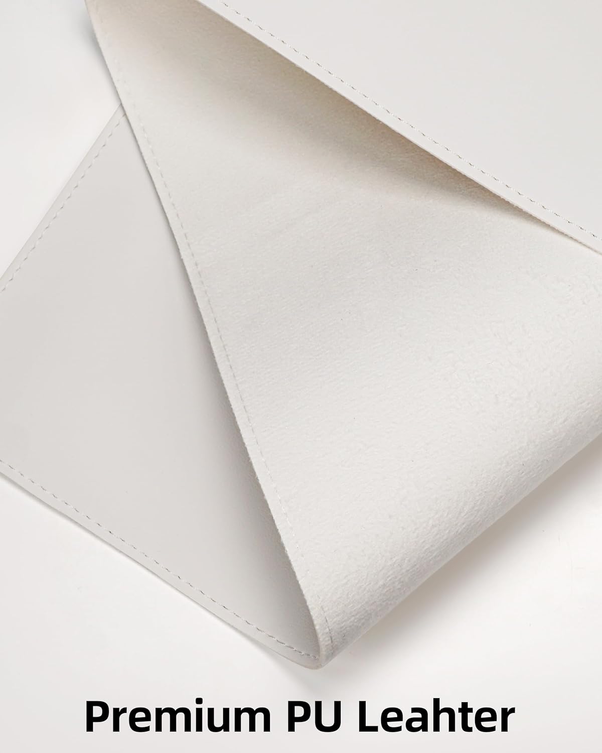 Desk Pad Mat - Leather Desk Pad Protector for Office and Home - Desk Organization and Accessories - Ideal for Large Mouse Pad and Desk Mats on Top of Desks(White,31.5" x 15.7")