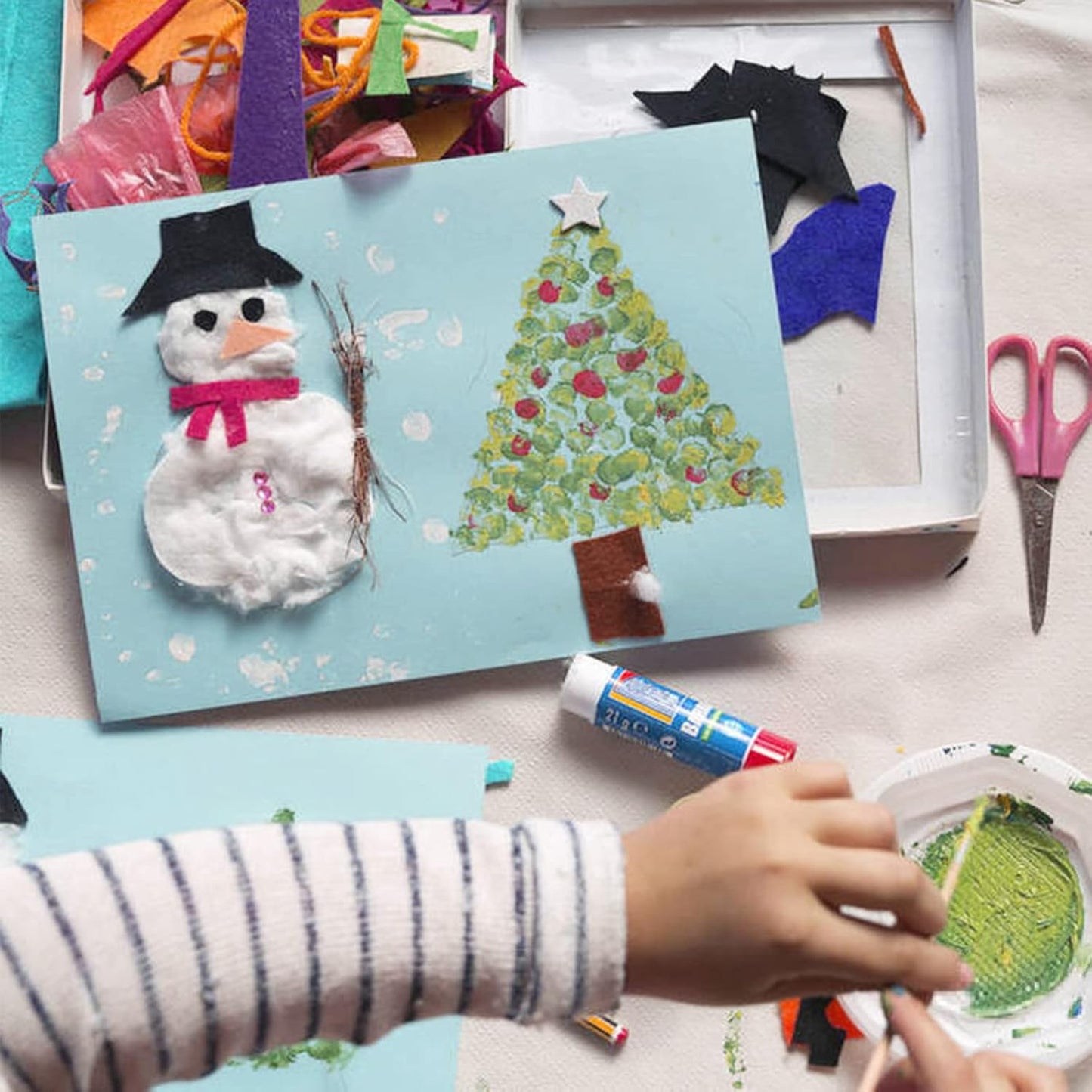 24 Sheets Light Blue Cardstock 8.5 x 11 Pastel Paper, Goefun 80lb Card Stock Printer Paper for Invitations, Menus, Crafts, DIY Cards