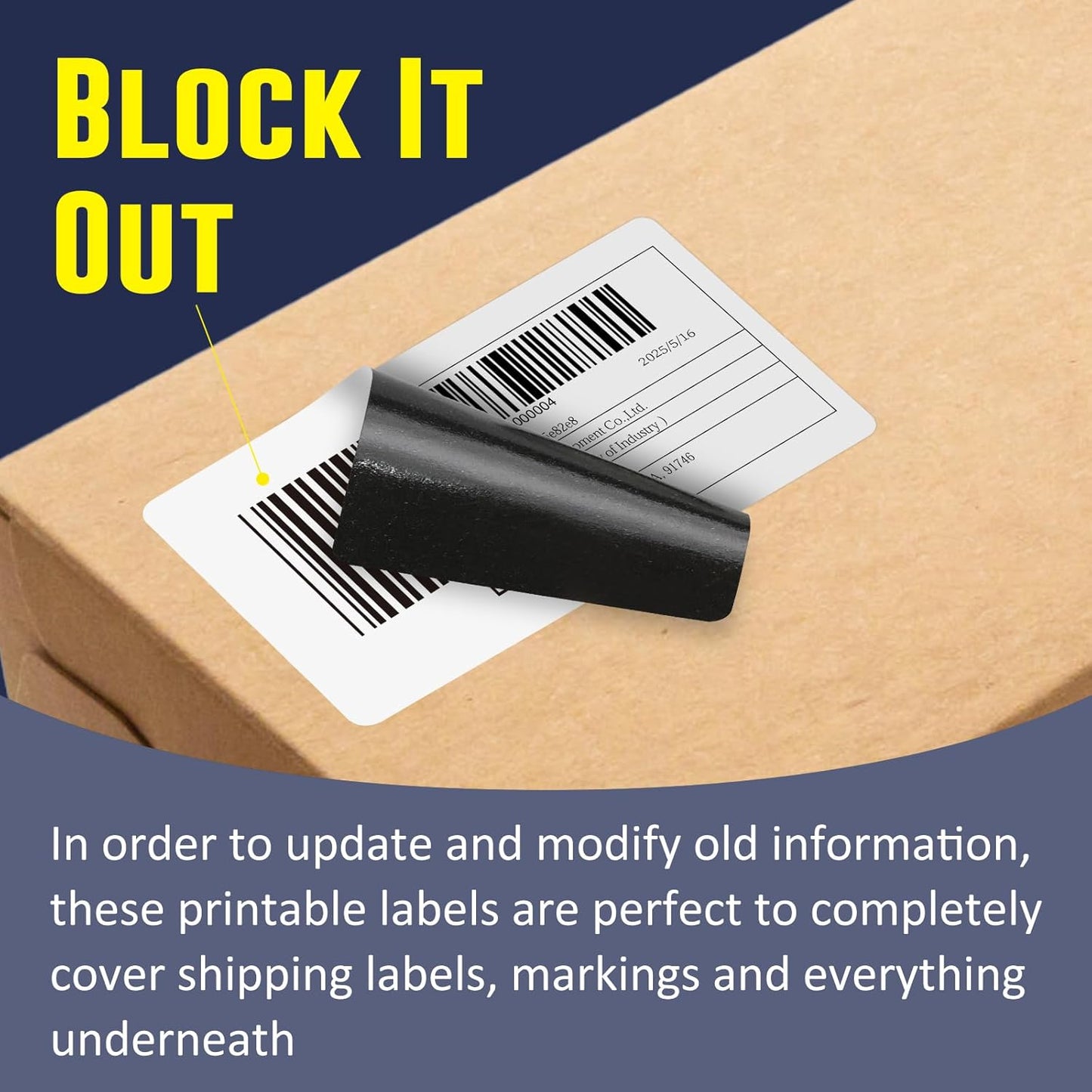 L LIKED 2.25" x 1.25" Direct Thermal Labels, Permanent Adhesive Barcode Address Labels & Compatible with Rollo, Zebra and Other Desktop Printers (1 Roll, 1000 Labels)