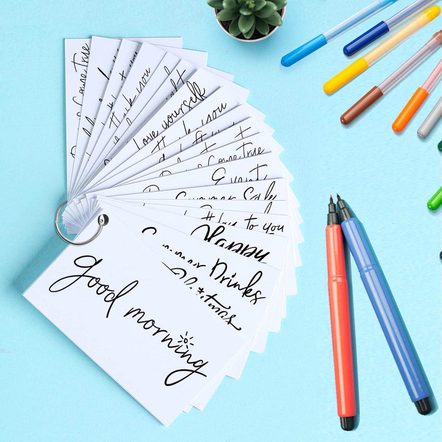 300 Pack White Blank Index Cards 4x6 Thick Paper, Goefun 80lb Heavyweight CardStock Unlined Notecards for Postcards, Photo Paper, Recipe Cards