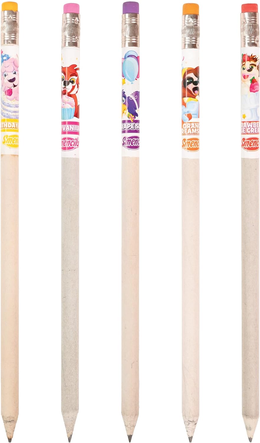 Party Animals Smencils Cylinder - HB #2 Patented Gourmet Scented Pencils, 50 Count, Gifts for Kids