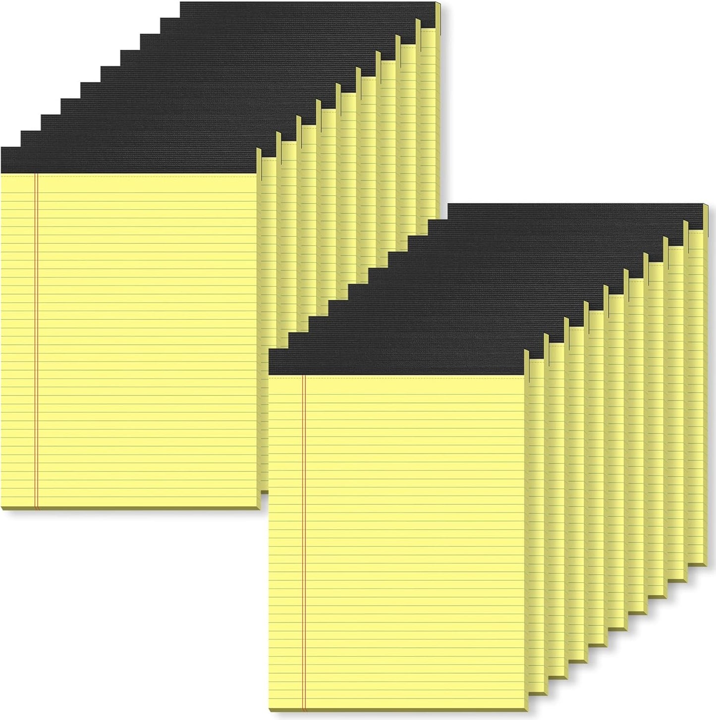 Yellow Legal Pads 8.5 x 11 Narrow Ruled Note Pads - 20 Pack Yellow Notepad 8 1/2 x 11 Paper Tabletsd - Perforated Yellow Pad 8.5 x 11 Lined Notepad 30 Sheets/ 60 Pages each Note Pad for Office School