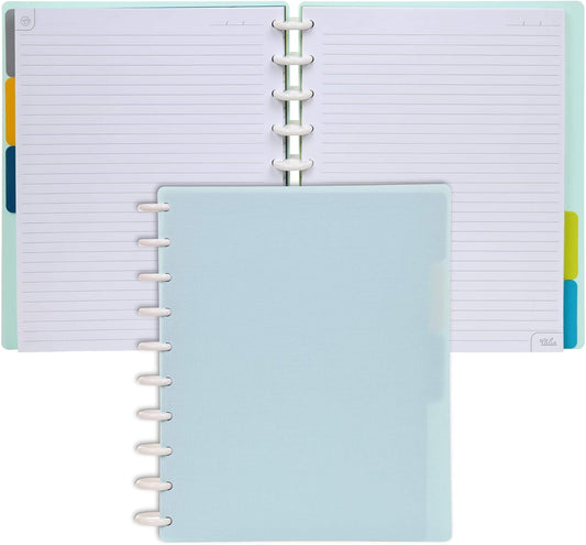 Talia Discbound Notebooks, Planner, Customizable, (Summer Blue, Midsize (7.5in x 9.75in))