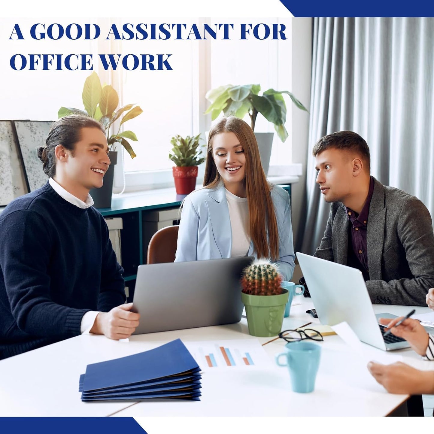 36 Pcs Classification Folders Letter Size, 1 Divider Pressboard File Folder with Fasteners, Expanding File Organizer Bulk for Teachers, Clergy, Office, Church, Christmas Donations (Dark Blue)