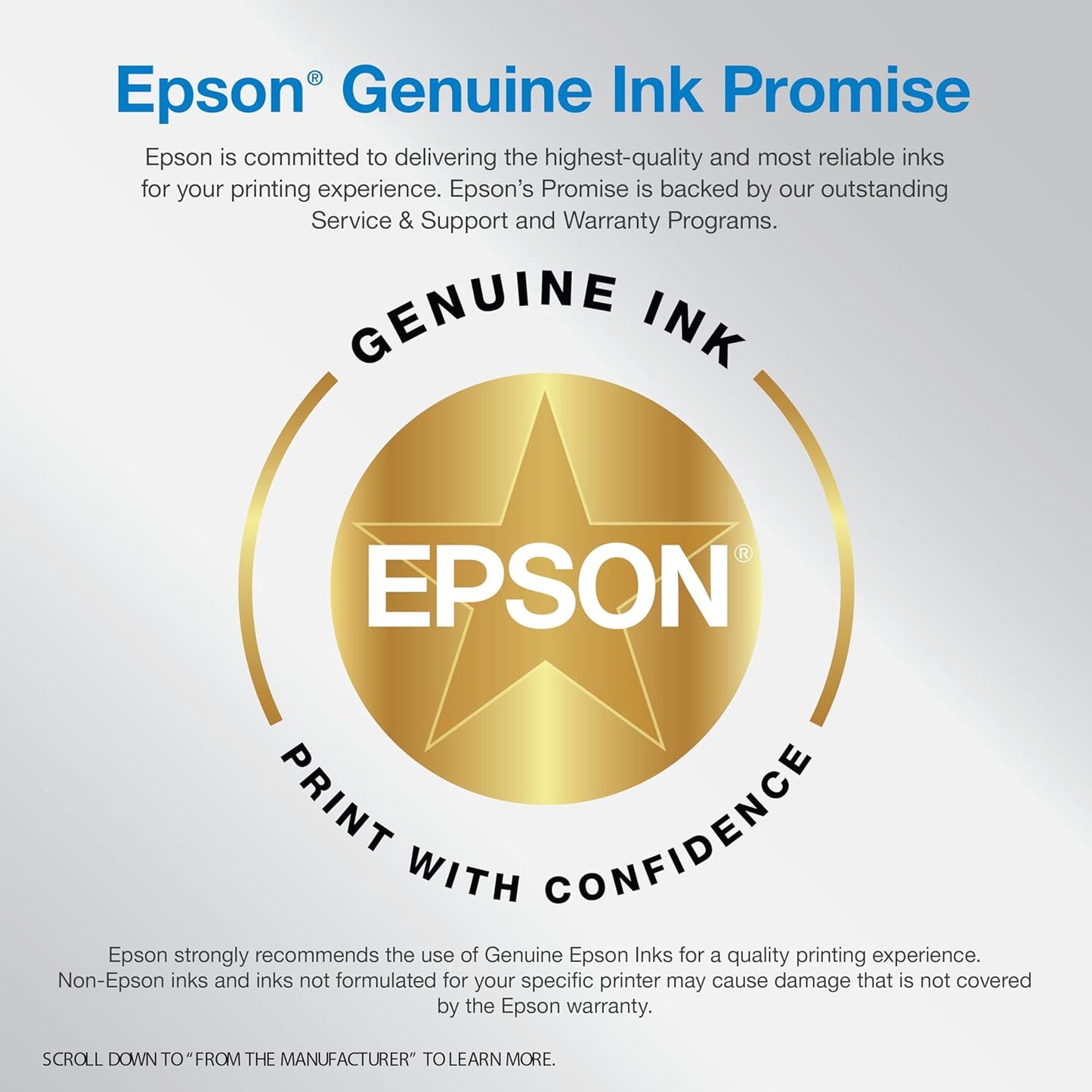 Epson EcoTank ET-2980 Wireless All-in-One Color Supertank Printer with up to 3 Years of Ink, Refillable Tanks, Perfect for Home, 15 PPM, 1.44" Color Screen, Auto 2-Sided Printing - White