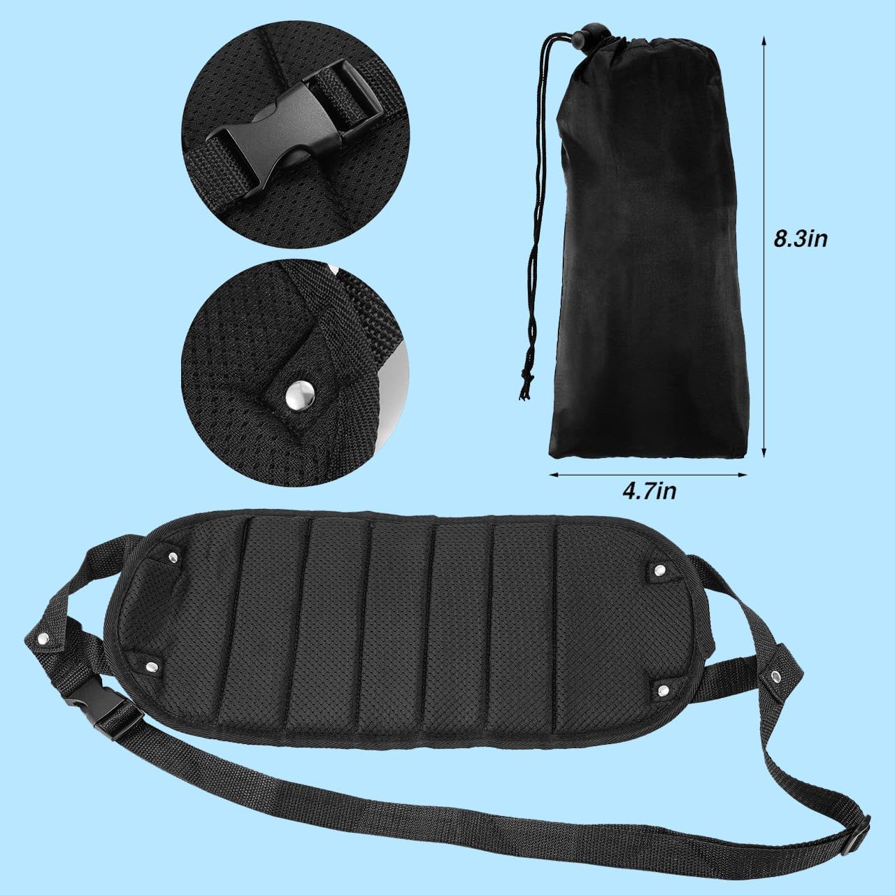 Set 2 - Airplane Foot Hammock for Plane Travel - Travel Foot Rest for Airplane Flights - Foot Sling for Airplane Travel - Leg Hammock for Airplane Travel