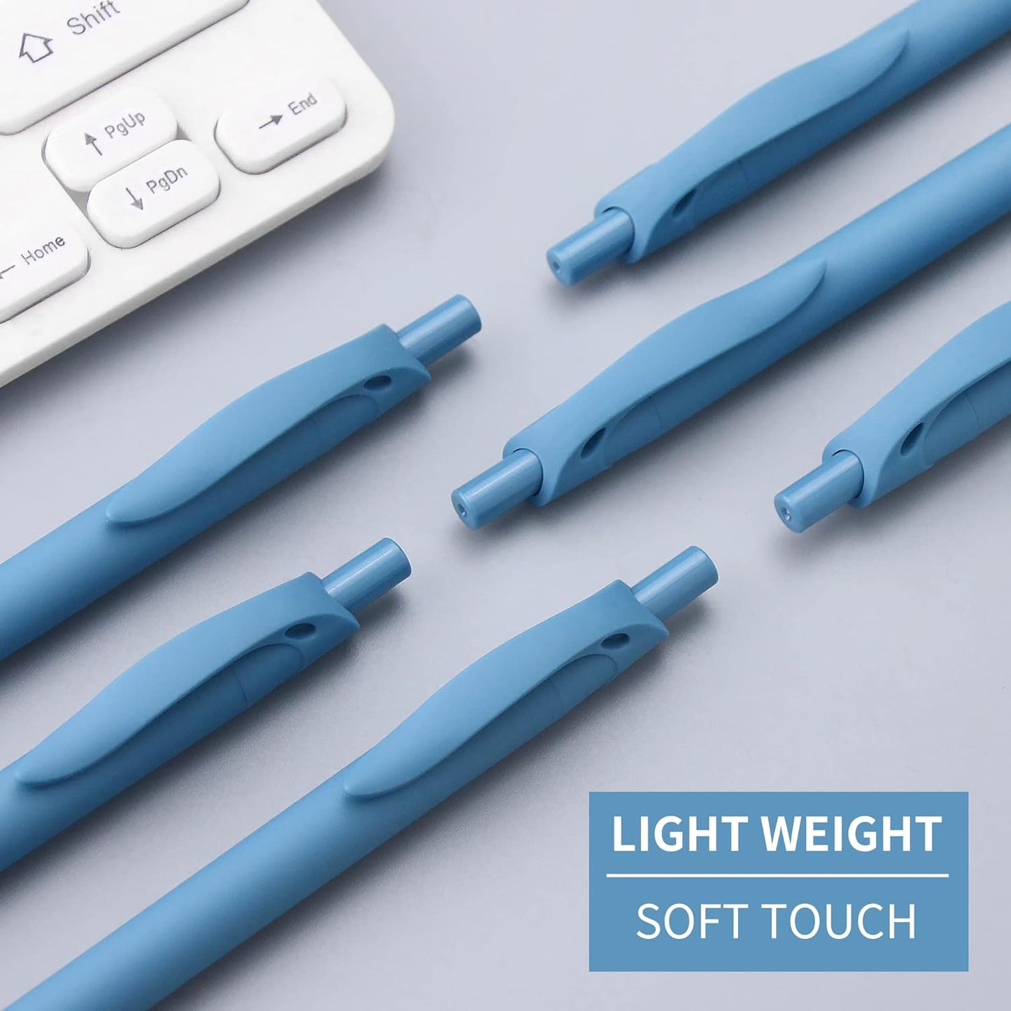 deegtran Pens Bulk, 50 Pack No Bleed Click Pens, Wholesale Retractable Ballpoint Pens, Pen Medium Point, Smooth Ink Pen, 1.0MM Blue Ink