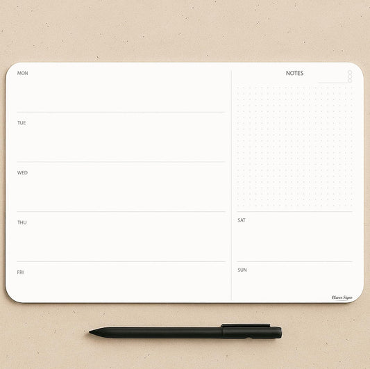 Weekly Planner Pad, Weekly To Do List Notepad, Tear Off Undated Weekly Planner Notepad, 50 Sheets, A4 Size (8,3" X 11,7"), Premium Thick Paper with Cardboard Back Support, Weekly Desk Planner by CLEVER SIGNS