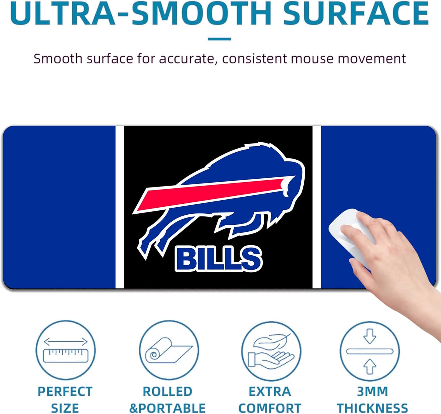 XXL Professional Gaming Mouse Pad, Large Computer Keyboard Mouse Mat Desk Pad with Non-Slip Base and Stitched Edge for Home Office Gaming Work, Extended Mouse Pad Desk Accessories