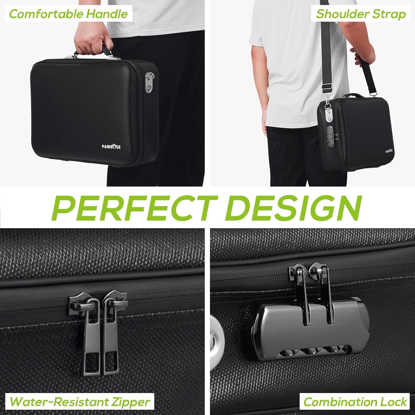 Fireproof Document Box with Combination Lock, Fireproof Water-Resistant Hard Case Safe for Important Documents, Certificates, Laptop, Passports（16''x12''x5''