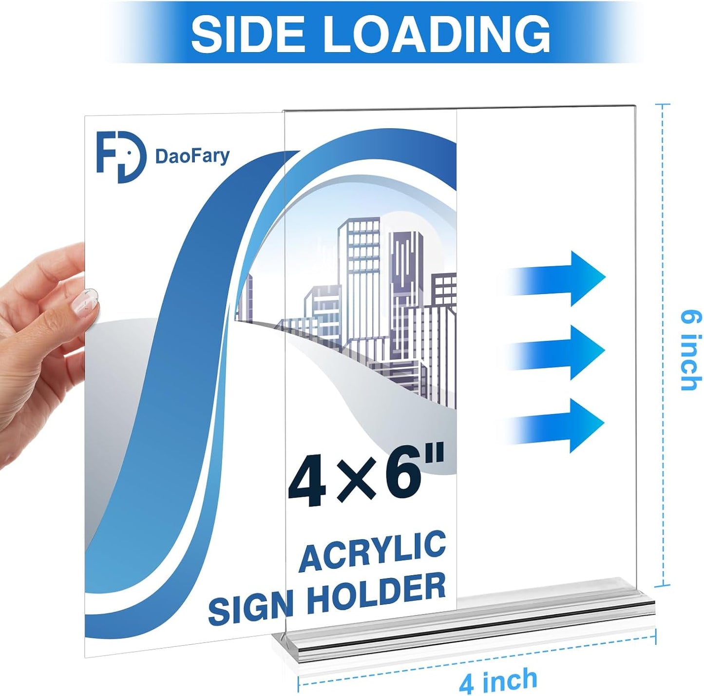 26 Pack Acrylic Sign Holder 4 x 6 Clear Display Table Signs Stand, Double Sided T Shape Flyer Holder Plastic for Picture Paper Frame Holder Home Office Menu Retail Show Fair