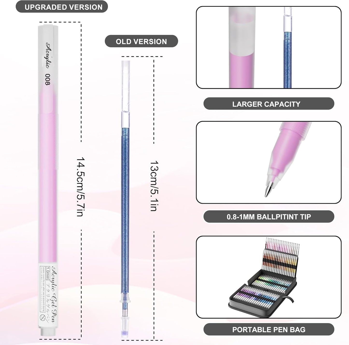 LIUILUCAI 100 Colors Paint Markers,3D Acrylic Gel Pen, Acrylic Paint Pen, 1.0 Fine Tip Muticolor Marker Art Set With Bullet Tip For Black Paper Canvas DIY Crafts, Art, Drawing-1.0 mm