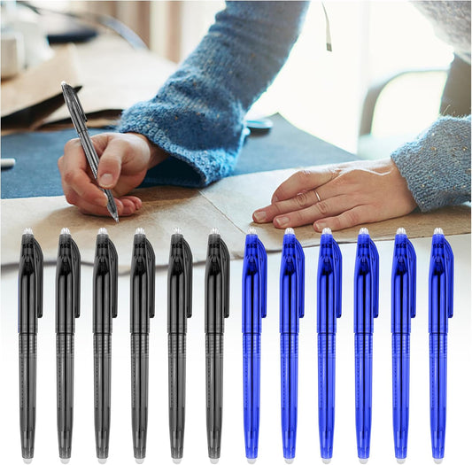12pcs Heat Erasable Pens for Fabric Fabric Marking Pens Fabric Markers for Quilting Sewing DIY Dressmaking Fabrics Tailors Chalk