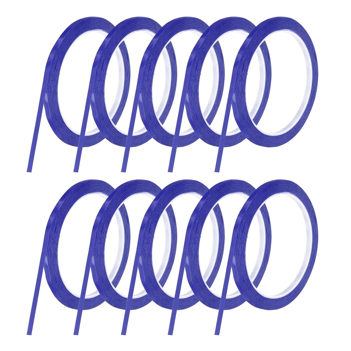 MECCANIXITY 10 Rolls Whiteboard Tape Graphic Chart Tape 5mm 54.7 Yard Art Tape Thin Self-Adhesive Pinstripe Tape Masking Tape for Gift Wrapping Craft Supplies, Blue