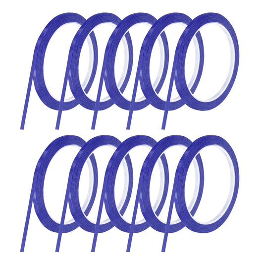 MECCANIXITY 10 Rolls Whiteboard Tape Graphic Chart Tape 5mm 54.7 Yard Art Tape Thin Self-Adhesive Pinstripe Tape Masking Tape for Gift Wrapping Craft Supplies, Blue
