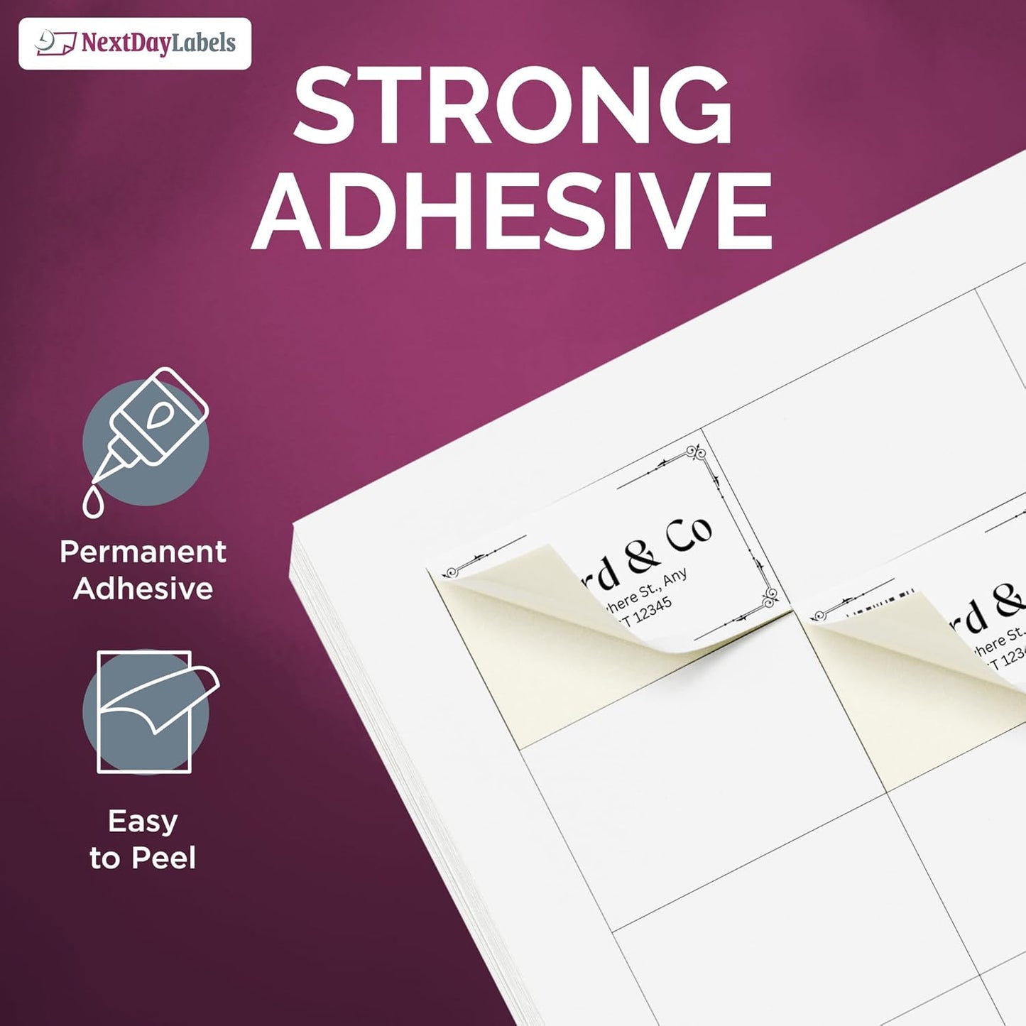 NextDayLabels – 1.5" x 1" Rectangular Sticker Labels for Printer - White Laser/Inkjet Printer Labels Return Address Labels Shipping Label Stickers (100 Sheets, 50 Per Sheet, 5000 Labels)