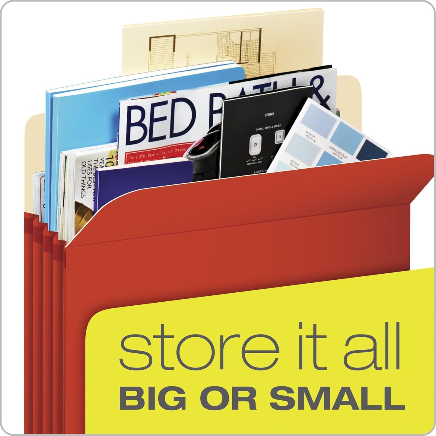 Pendaflex Globe-Weis/Pendaflex Colored File Pockets, Letter Size, 3.5 Inch Expansion, Assorted Colors, 5 Pockets per Pack (1524E5 ASST)