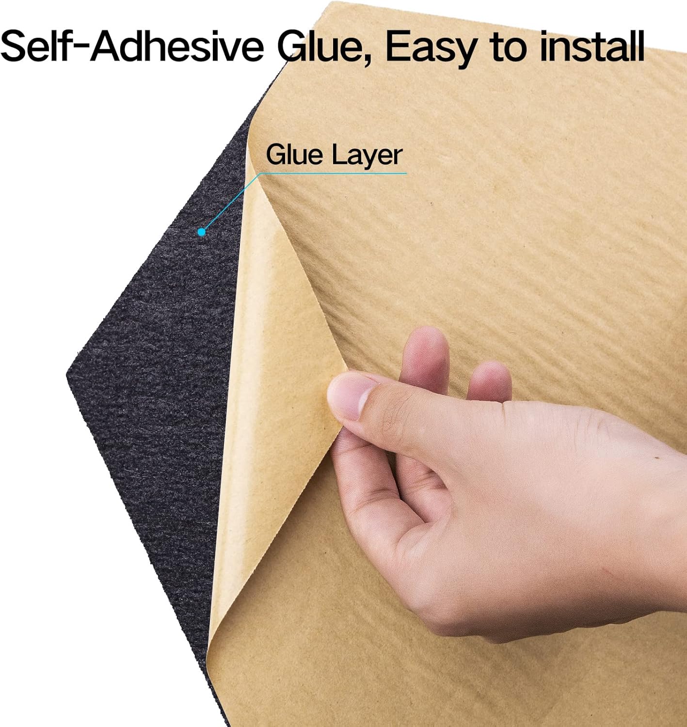 22 Pack Self-adhesive Acoustic Panels 12" X 10" X 0.4" - Sound Proof Foam Panels with High Density, Fashionable Y-Lined Design, Flame Resistant, Absorb Noise and Eliminate Echoes(Black)