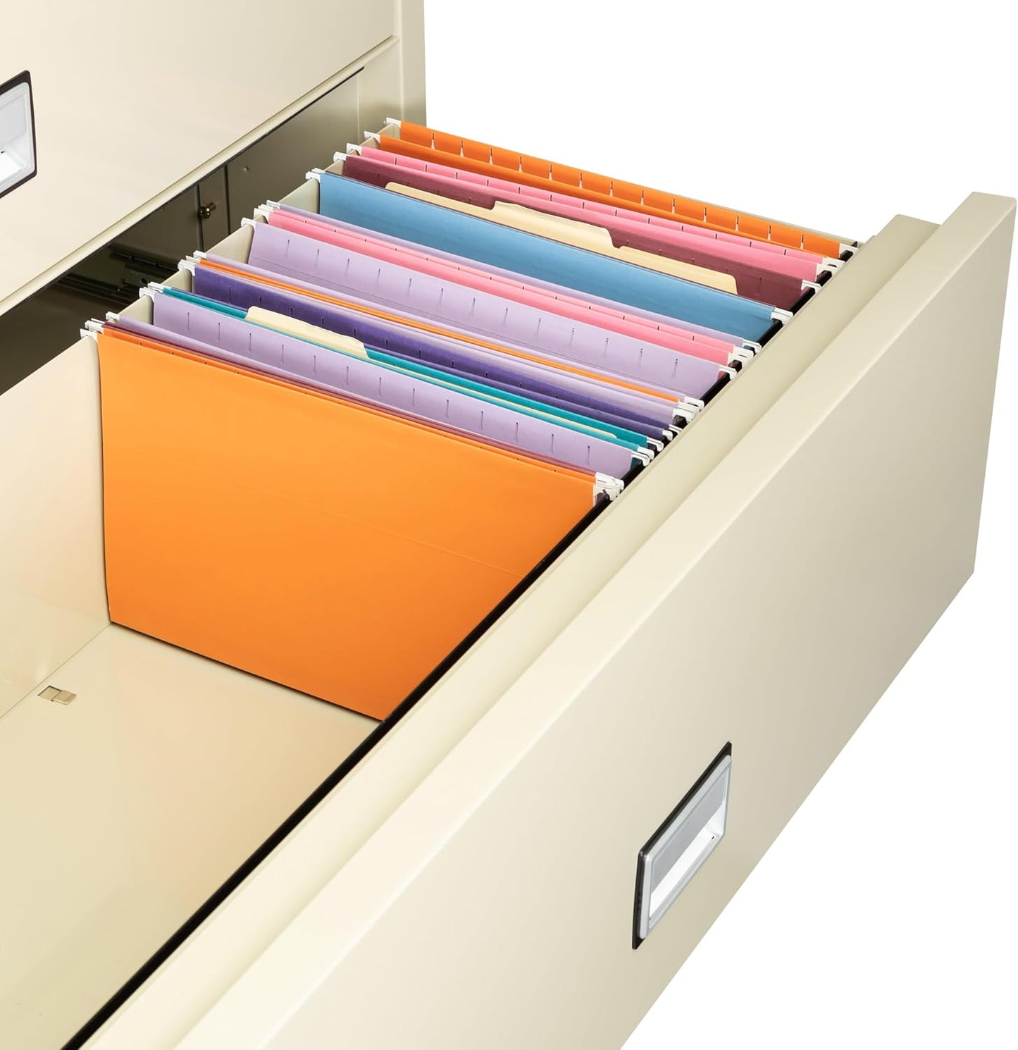 44 inch Wide 2-Drawer Lateral Fireproof File Cabinet – Legal and Letter Size Filing – Key Lock – Water Resistant – Fire Safe and Impact Rated – Putty Finish – Model LAT2W44P