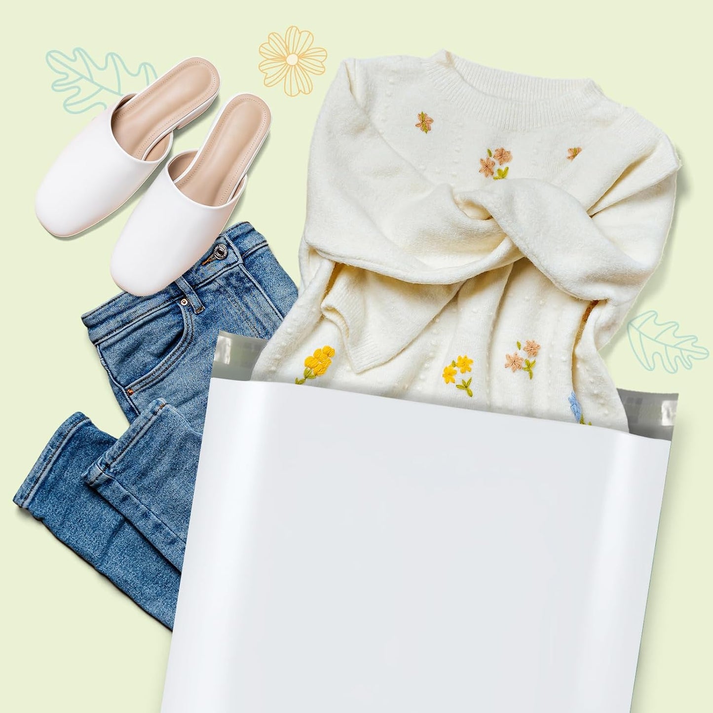 Fuxury Poly Mailers Large 19x24 Inch 100 Pack,Self Adhesive Shipping Bags for Clothing,Waterproof Shipping Envelopes Mailers Poly Package Bags for Small Business,Flexible Mailing Bags White