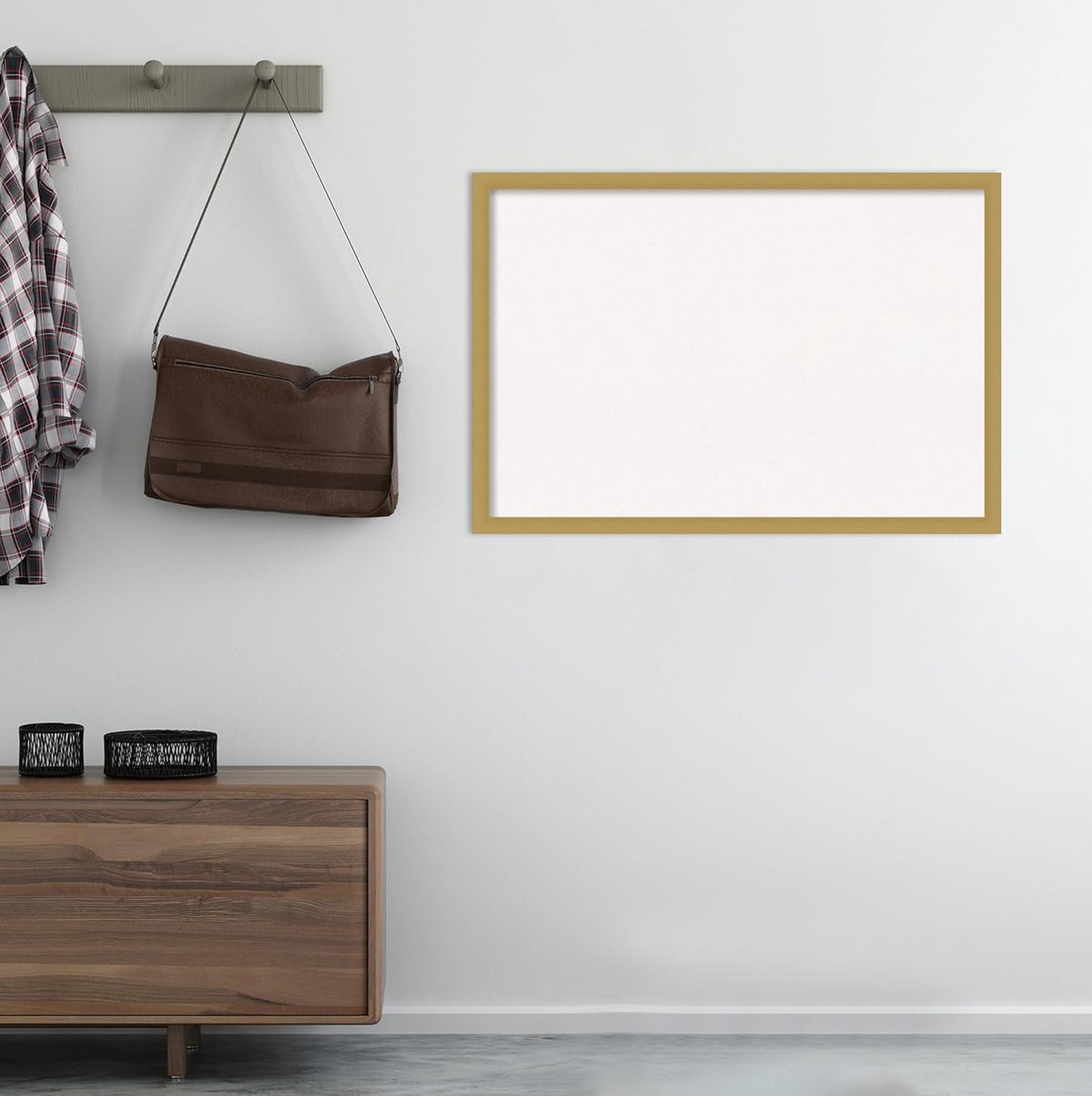 Amanti Art White Cork Board for Wall, 26x38 Vision Board with Gold Frame, Large Corkboard Office Decor for Home Organization, Casual Corkboard Pinboard to display items for home organization