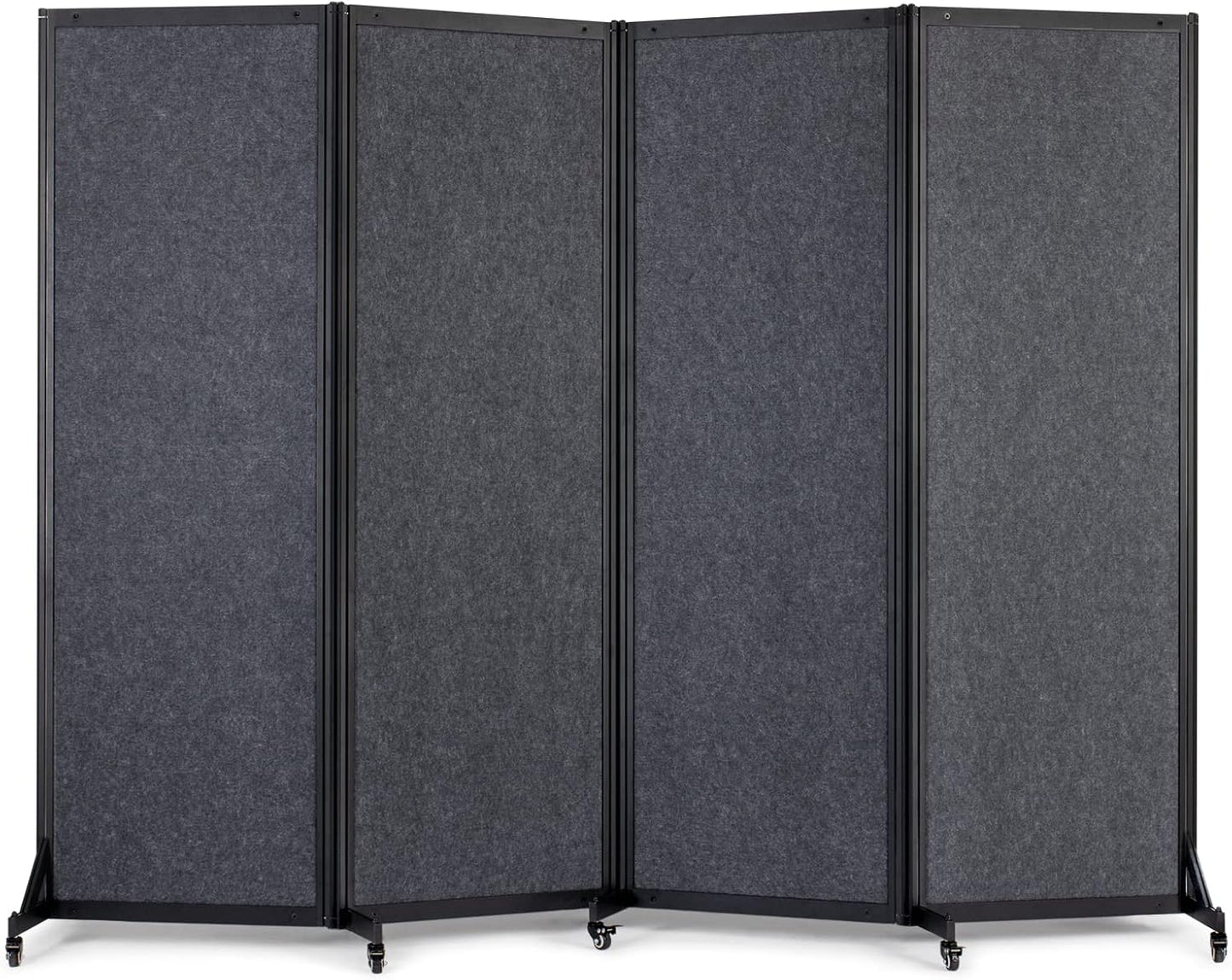 Room Partition,Office Divider,Portable Commercial Screen Dividers,Privacy Partition Separator,Classroom School Dividers,8'5"W x 6'7"H,4 Panel,Grey