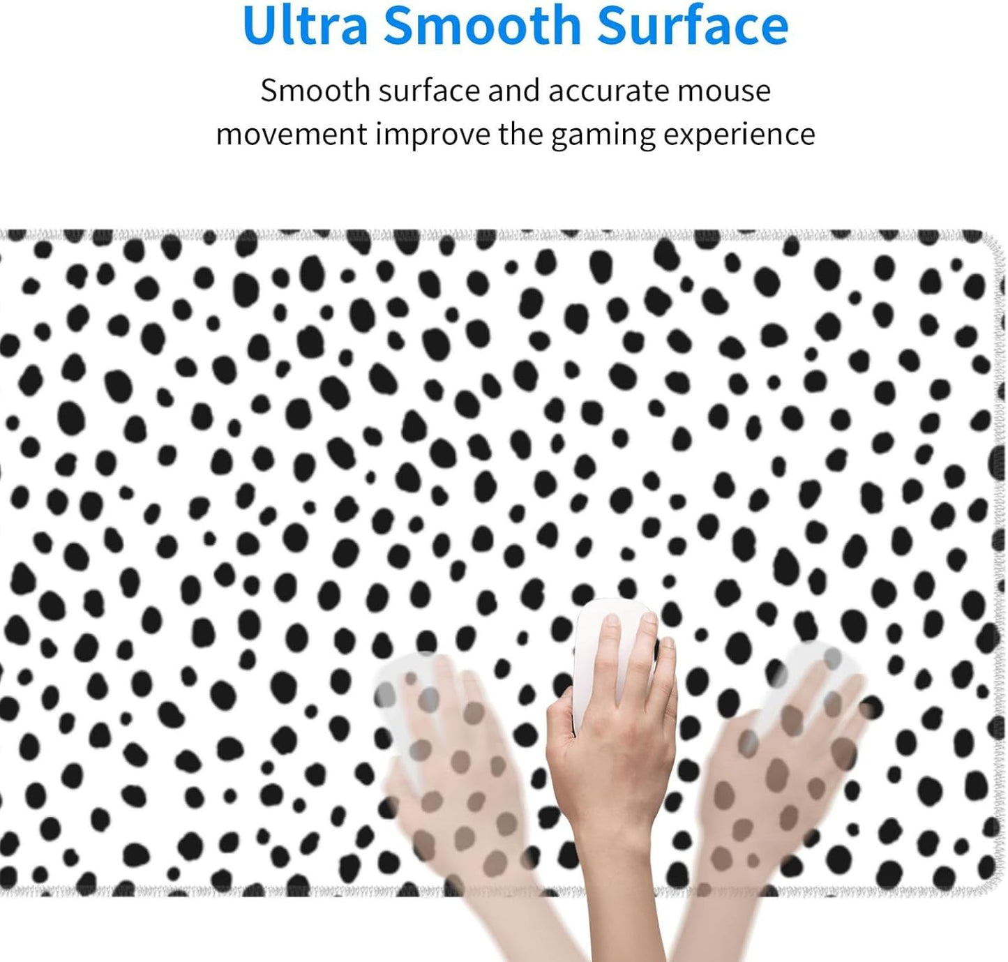 Extended Gaming Mouse Pad, Large Gaming Mouse Waterproof with Stitched Edges, Non-Slip Desktop Pad for Home and Office, Level Up Your 31.5x11.8 Inch… (Speckle Pattern)