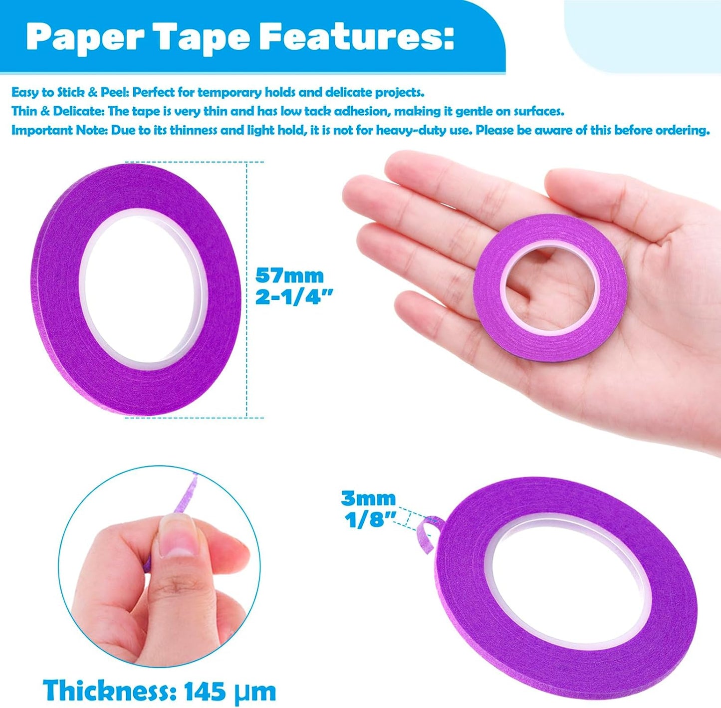 cridoz 15 Rolls 1/8 Whiteboard Thin Tape Pinstripe Art Tape Dry Erase Board Grid Tape Lines Pinstriping Electrical Marking Tape, Assorted Colors