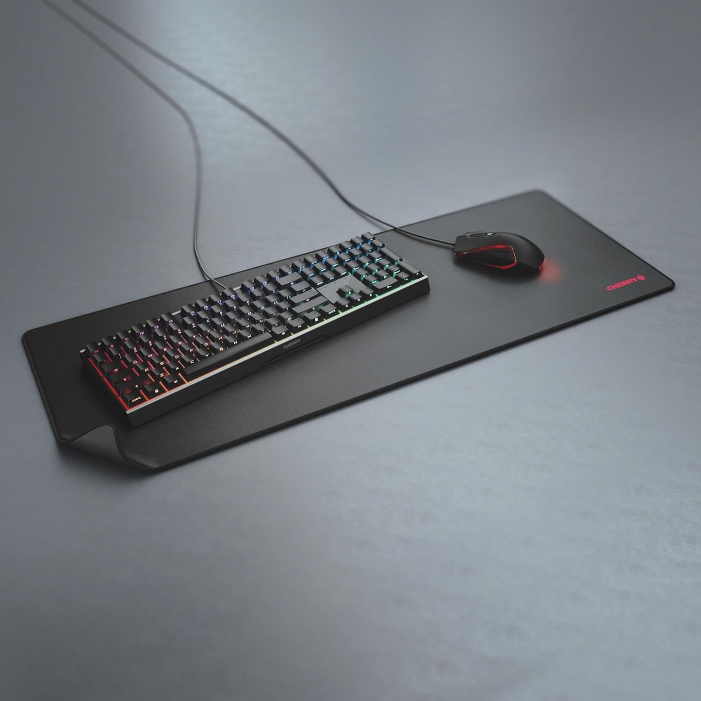 Cherry MP 2000 Premium Mousepad XXL. Waterproof for Home Office or Gaming. Large Anti-Slip Desk Mat. Easy Roll Up for Transport. 31x13 in