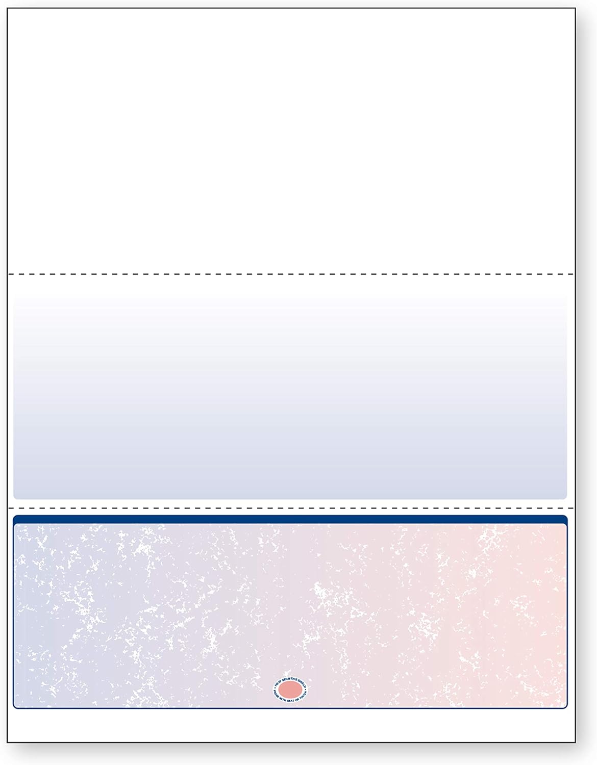 DocuGard Blue/Red Premier Prismatic Bottom High Security Check Paper - Laser/Inkjet Printer Compatible - 13 Security Features - 500 Blank Business Checks (04536)