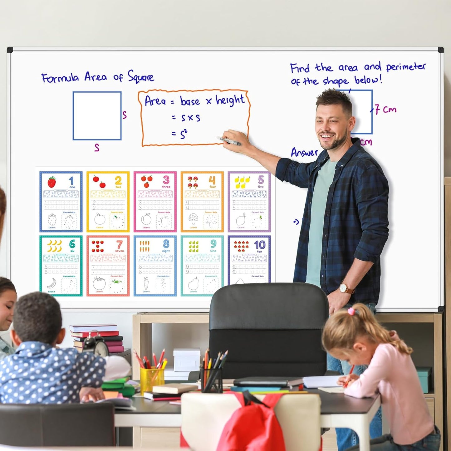 XBoard Magnetic Dry Erase Board 96 x48 Inches Wall-Mounted, 4'x8' Presentation Whiteboard with Marker Tray, Aluminum Frame White Board for School Office and Government