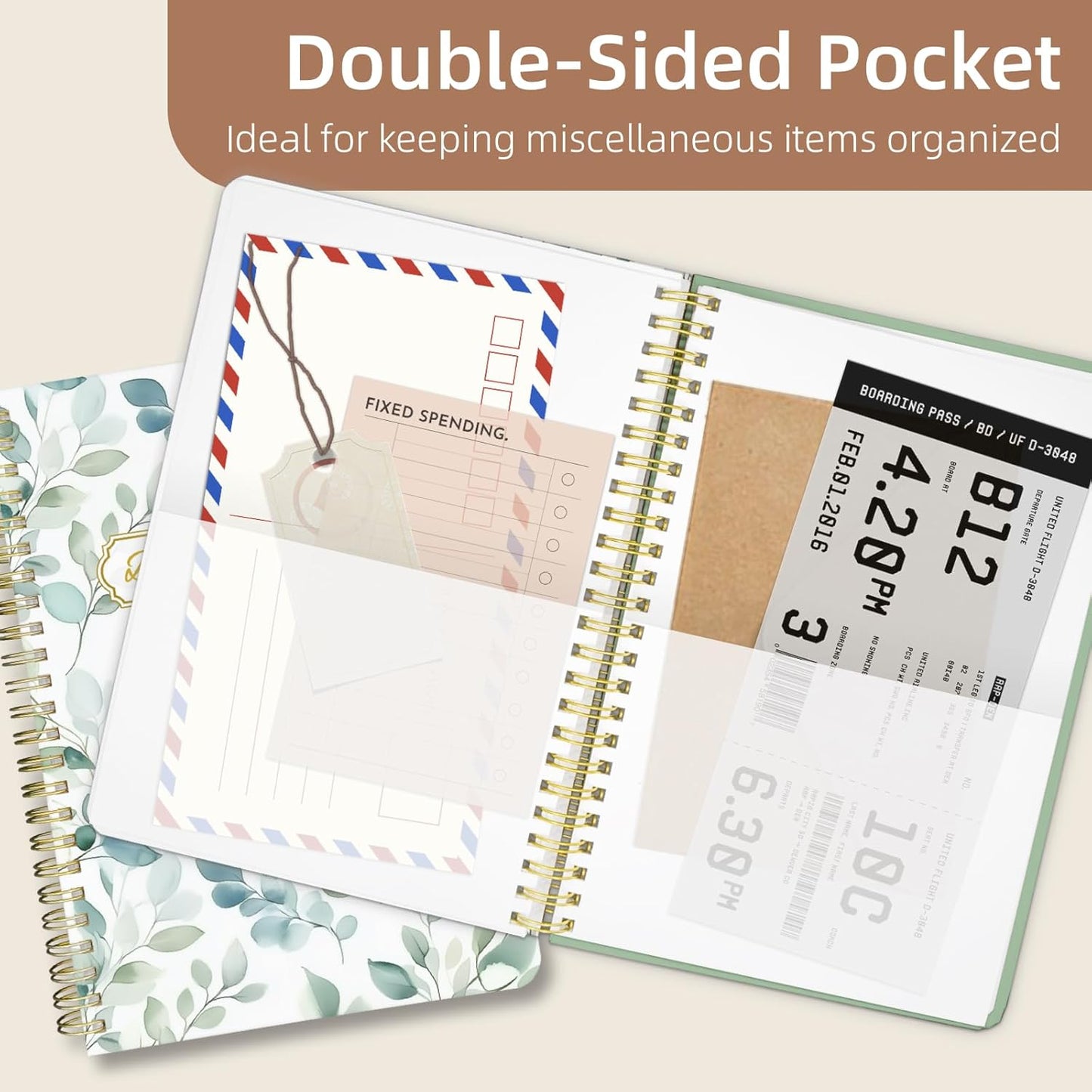 Undated Daily Planner - Spiral Notebook 80 Days One Day Per Page, Hourly Schedule, To-Do List, Notes, Everyday Planning Task, A5 Hardcover Journal Organizer Book Women Cute Aesthetic, Spring