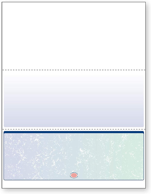 DocuGard Blue/Green Premier Prismatic Bottom High Security Check Paper - QuickBooks & Laser/Inkjet Printer Compatible - 13 Security Features - 500 Blank Business Checks (04537)