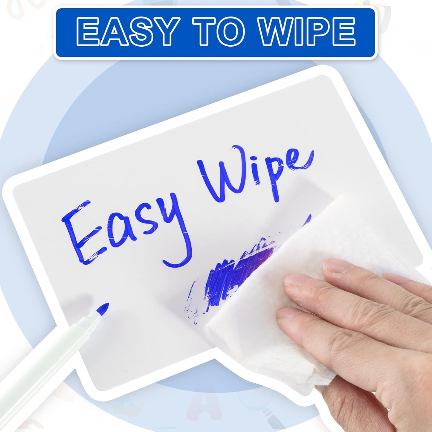 Harloon 100 Pcs Dry Erase Index Cards 3 x 5 Inch Laminated Reusable Dry Erase Note Cards Sheets for Office to Do List(White)