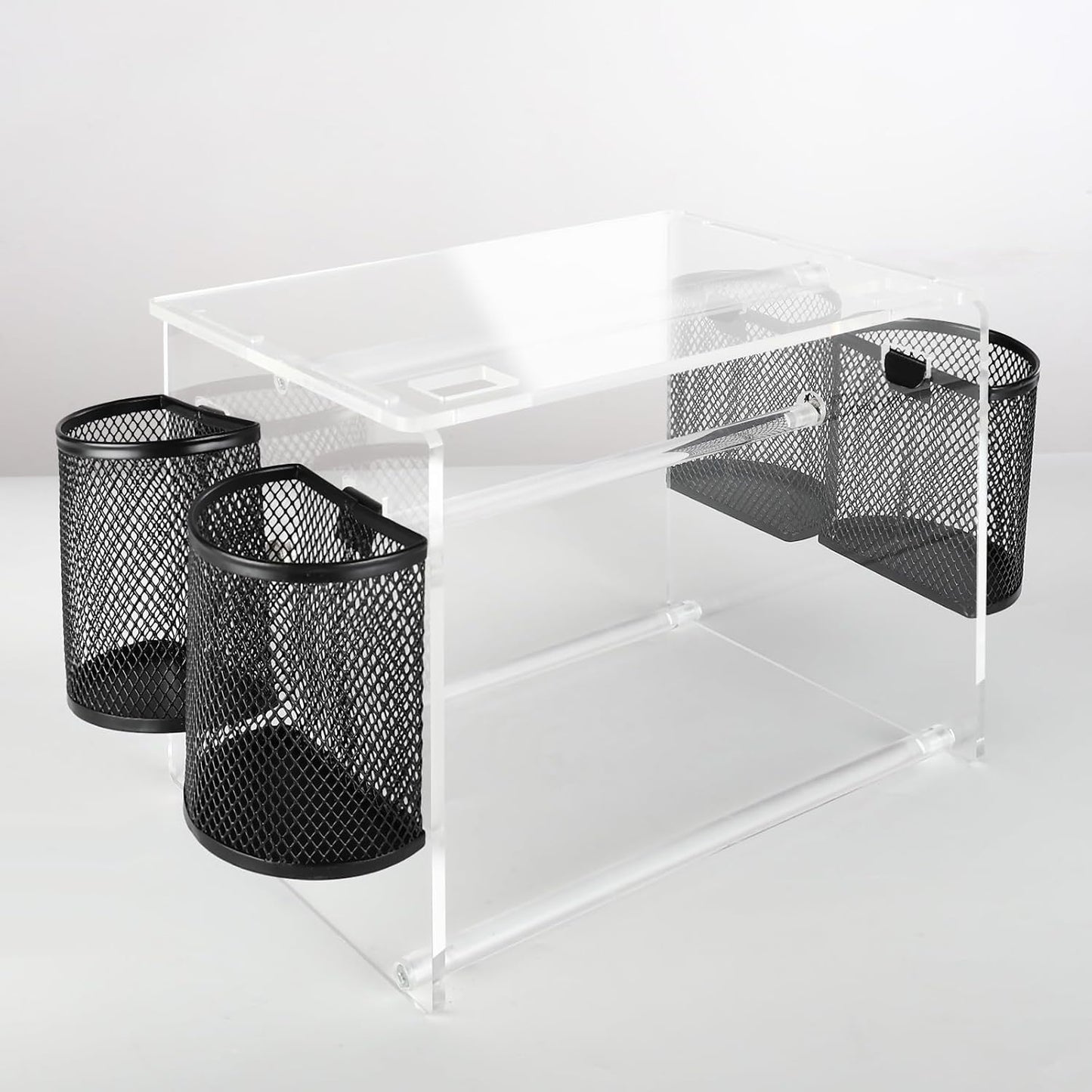 (Acrylic Label Machine Stand) Label Roll Holder for Rolls and Fanfold Labels,Acrylic Label Holder for Thermal Printer,Desktop Label Printer Holder for Home,Office,Study,Small Business