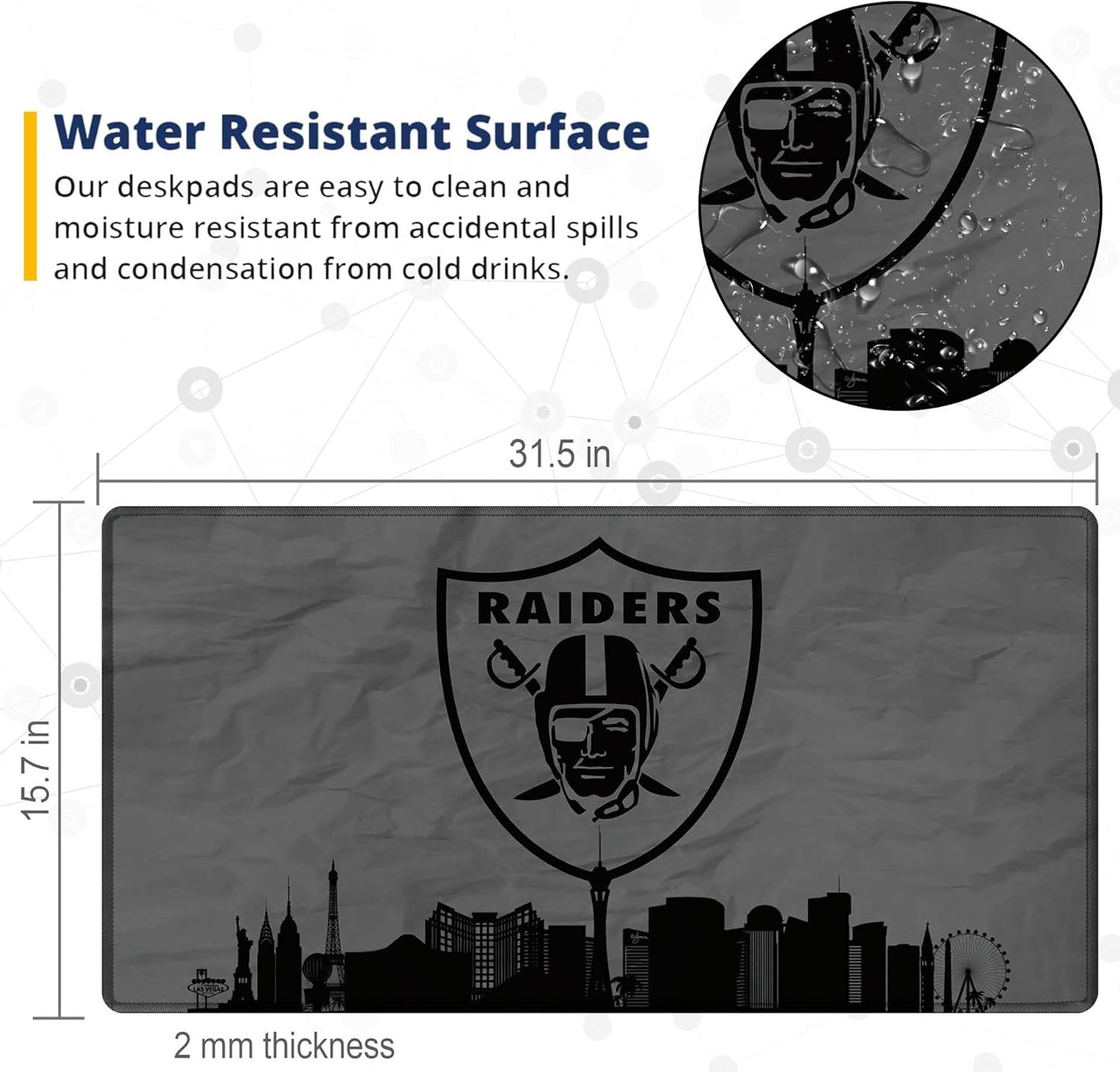 Large Mouse Pad Desk Mat for Home Office, Gaming Mousepad Extended Desk pad - Computer Keyboard Mouse Mat with Non-Slip Base and Stitched Edge Office Desk Organizers and Accessories