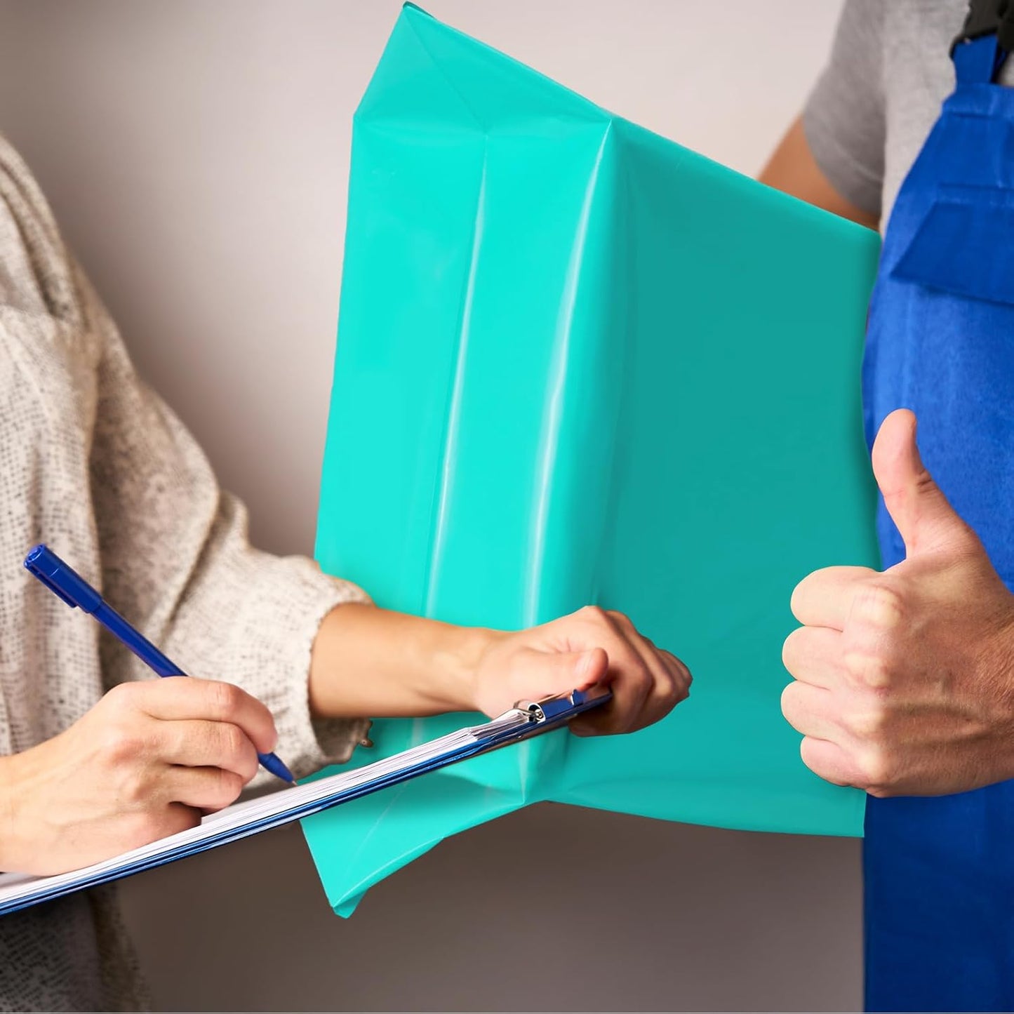 Fuxury 500 Pcs Large Poly Mailers 19x24 Inch, Bulk Shipping Bags for Clothing, Strong Adhesive Shipping Envelopes for Small Business Suppliers,Waterproof Mailers Poly Bags Mailing Envelopes Teal