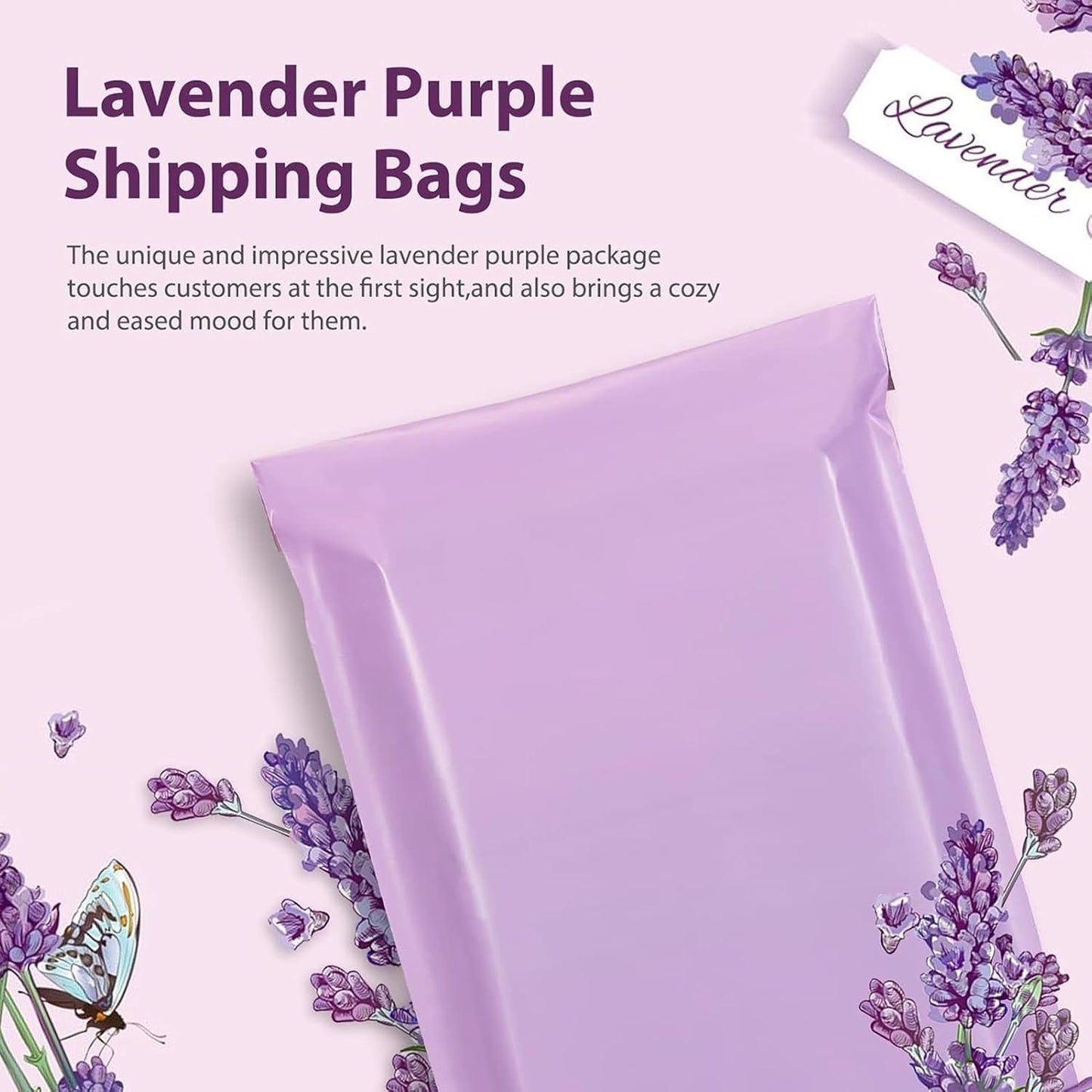 Fuxury Poly Mailers 10x13 Inch 500pc,Sturdy Shipping Bags for Clothes Bulk,Self Adhesive Mailing Shipping Envelopes,Waterproof Mailers Poly Bags,Colorful Packaging Bags for Small Business Purple
