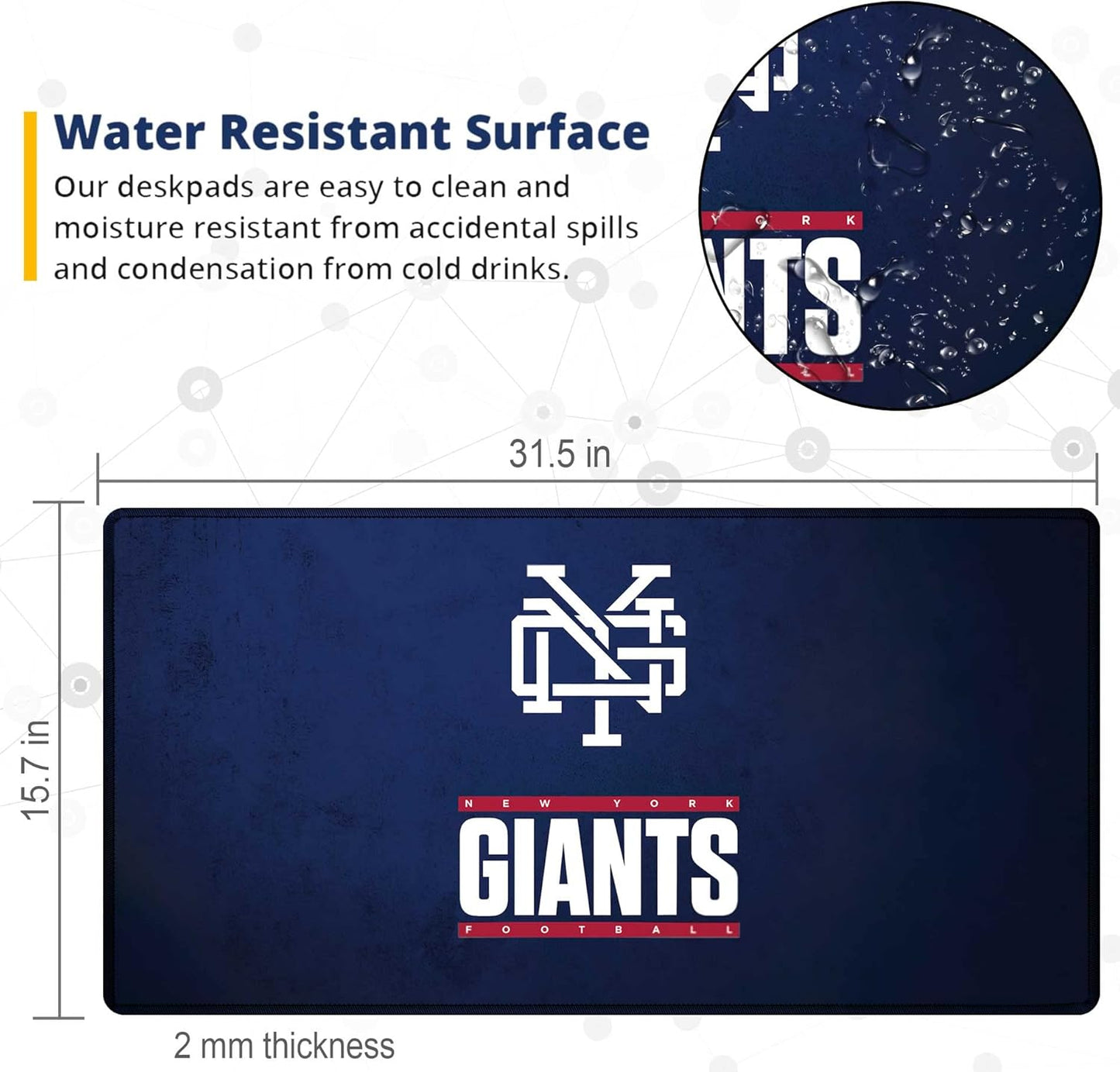 Large Mouse Pad Desk Mat for Home Office, Gaming Mousepad Extended Desk pad - Computer Keyboard Mouse Mat with Non-Slip Base and Stitched Edge Office Desk Organizers and Accessories