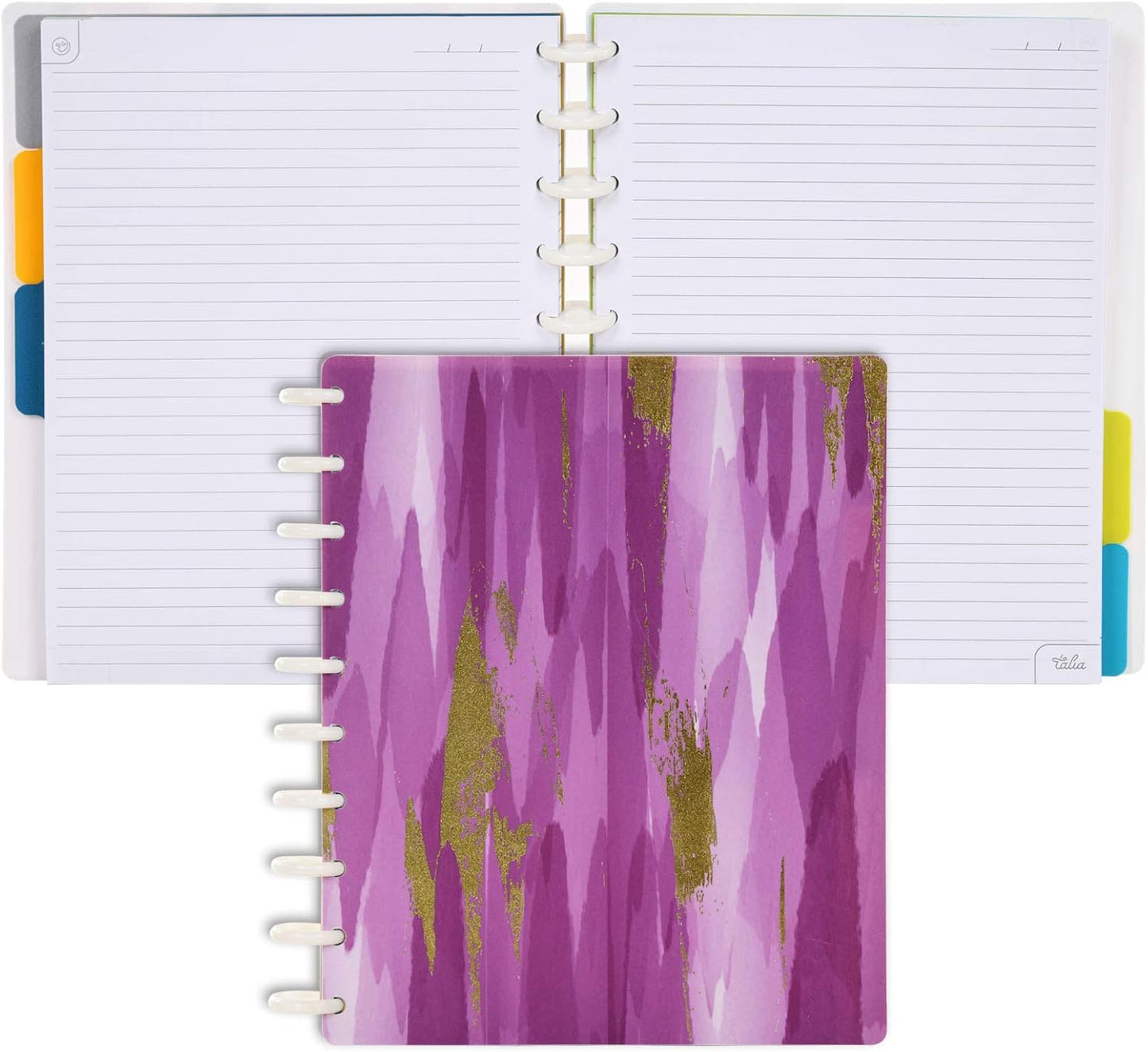 Talia Discbound Notebooks, Planner, Customizable, (xLuxe Purple, Midsize (7.5in x 9.75in))