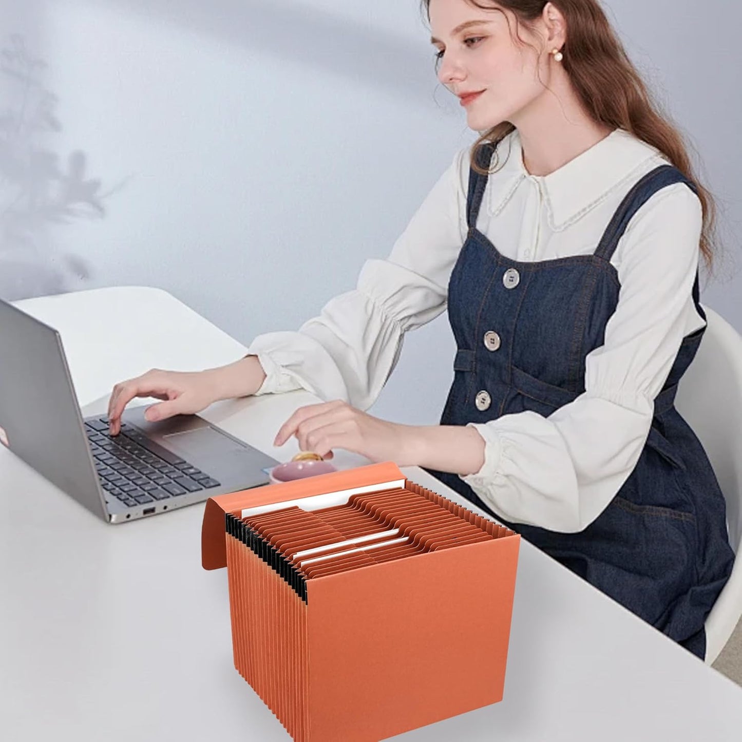 2 Packs Expanding File Pockets with Cover,21 Pockets Accordion File Organizer,Letter Size File Folder,Heavy Duty Expanding File Folder for Classroom,Home,Office and Travel