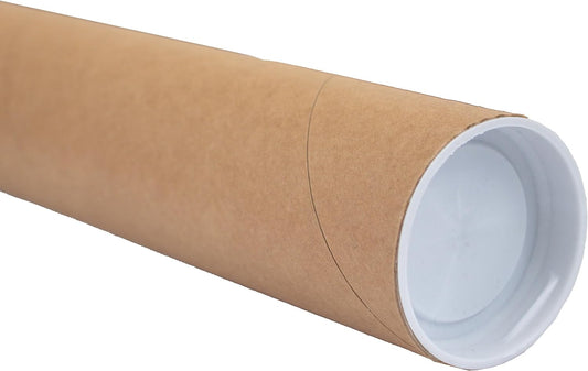 MagicWater Supply Mailing Tube - 2 in x 30 in - Kraft - 1 Pack - for Shipping and Storage of Posters, Arts, Crafts, and Documents