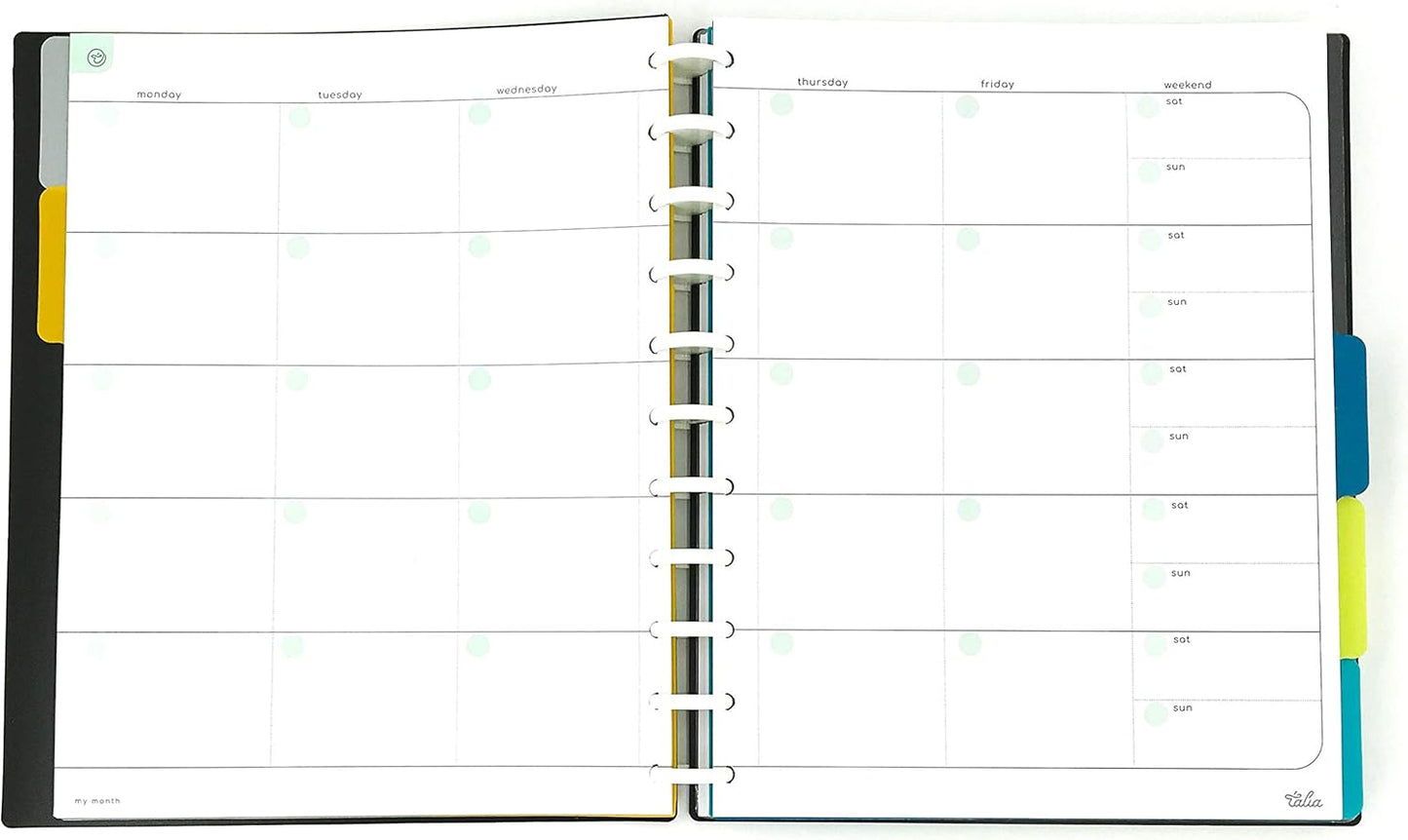 Talia Discbound Notebooks, Planner, Customizable, (Clear, Letter (8.5in x 11in))