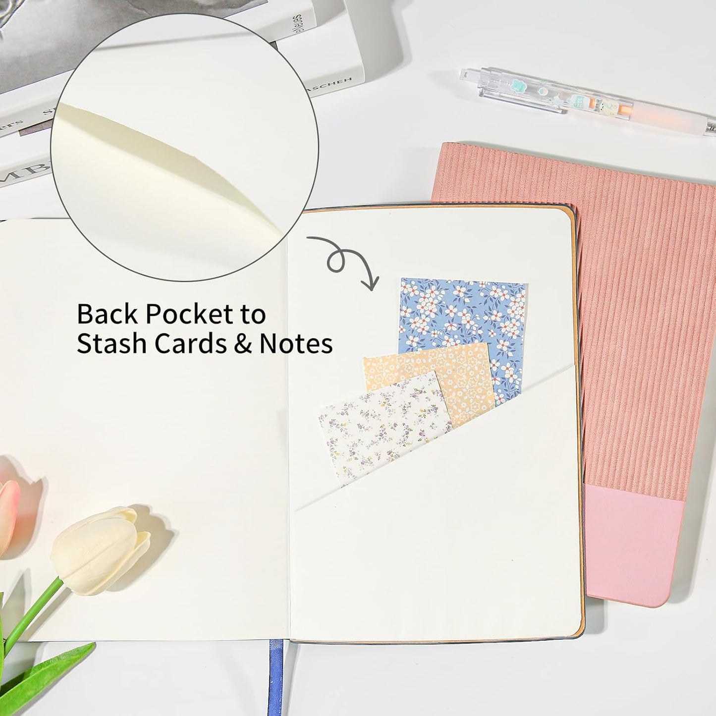 Lined Journal Notebook for Work College Ruled Note Book 5.79"x8.27" A5 PU Leather Daily Journaling 216 Pages for Women Men Writing Home School Supplies Business (A5 Lined 216pages, 04-Dark Blue)