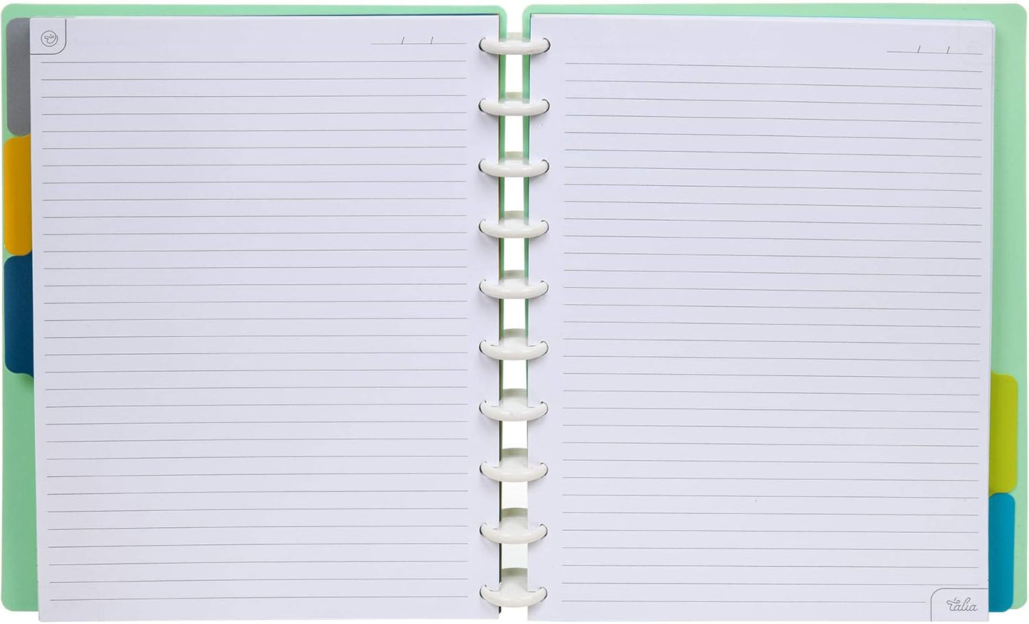 Talia Discbound Notebooks, Planner, Customizable, (Sage Green, Midsize (7.5in x 9.75in))